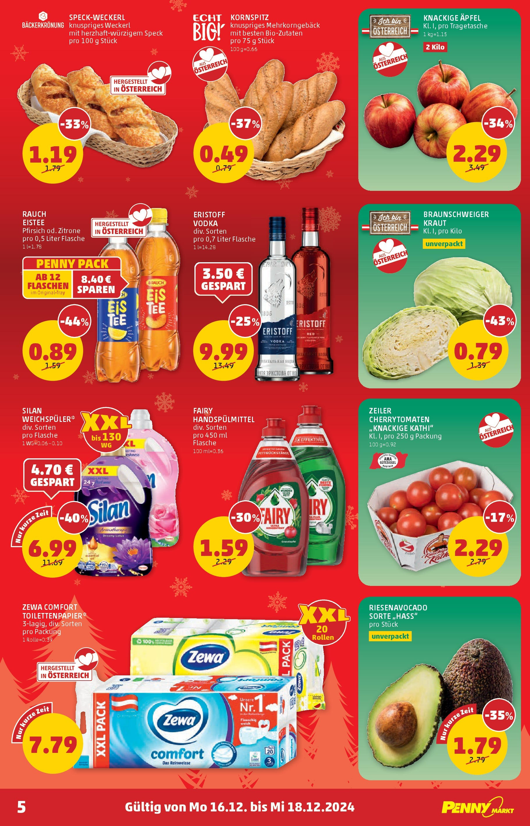 Penny Markt - PENNY: Die ganze Woche sparen. ab (11.12.2024) - Angebote, Prospekt | Seite: 5 | Produkte: Zitrone, Pfirsich, Kraut, Äpfel