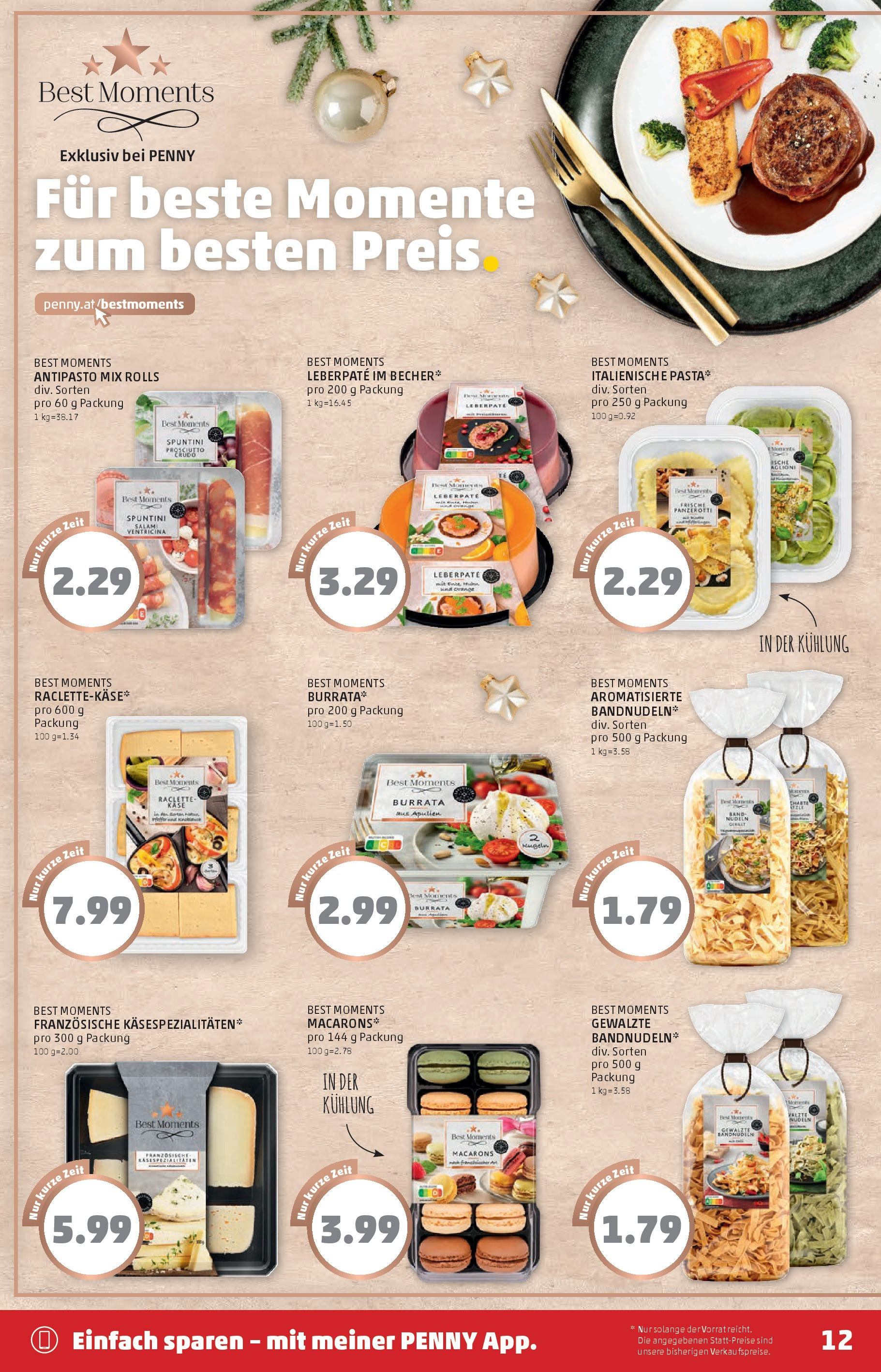 Penny Markt - PENNY: Die ganze Woche sparen. ab (11.12.2024) - Angebote, Prospekt | Seite: 12 | Produkte: Käse, Nudeln