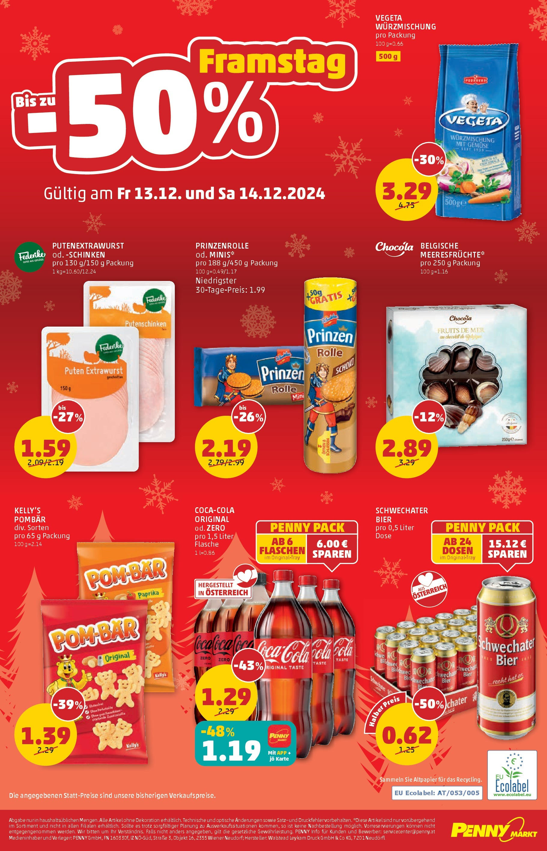 Penny Markt - PENNY: Die ganze Woche sparen. ab (11.12.2024) - Angebote, Prospekt | Seite: 24 | Produkte: Gemüse, Schinken, Bier