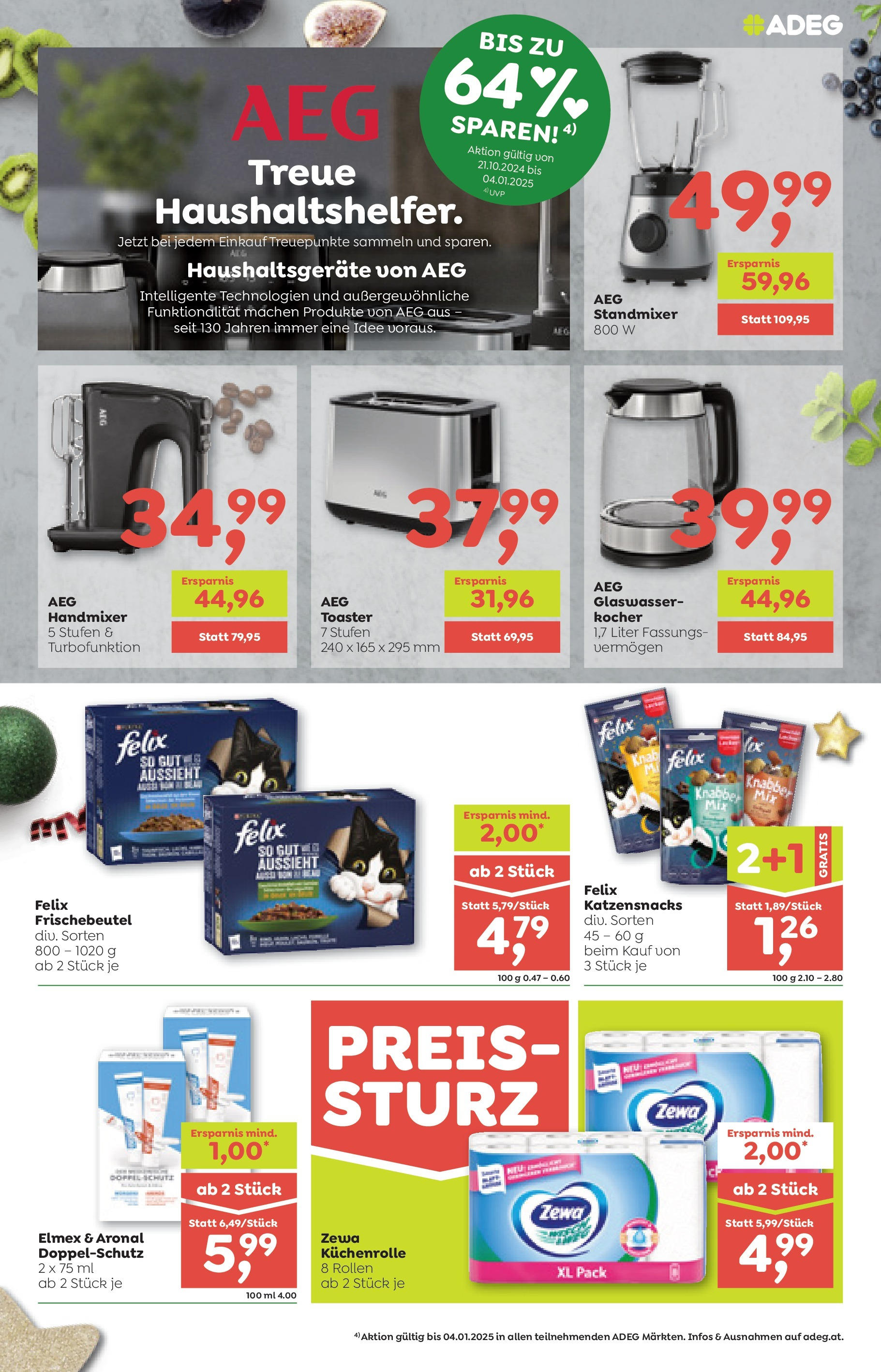 ADEG Mäder, Hörbranz, Höchst, Bezau von 09.12.2024 - Aktuelle Angebote | Seite: 11 | Produkte: Toaster, Kocher