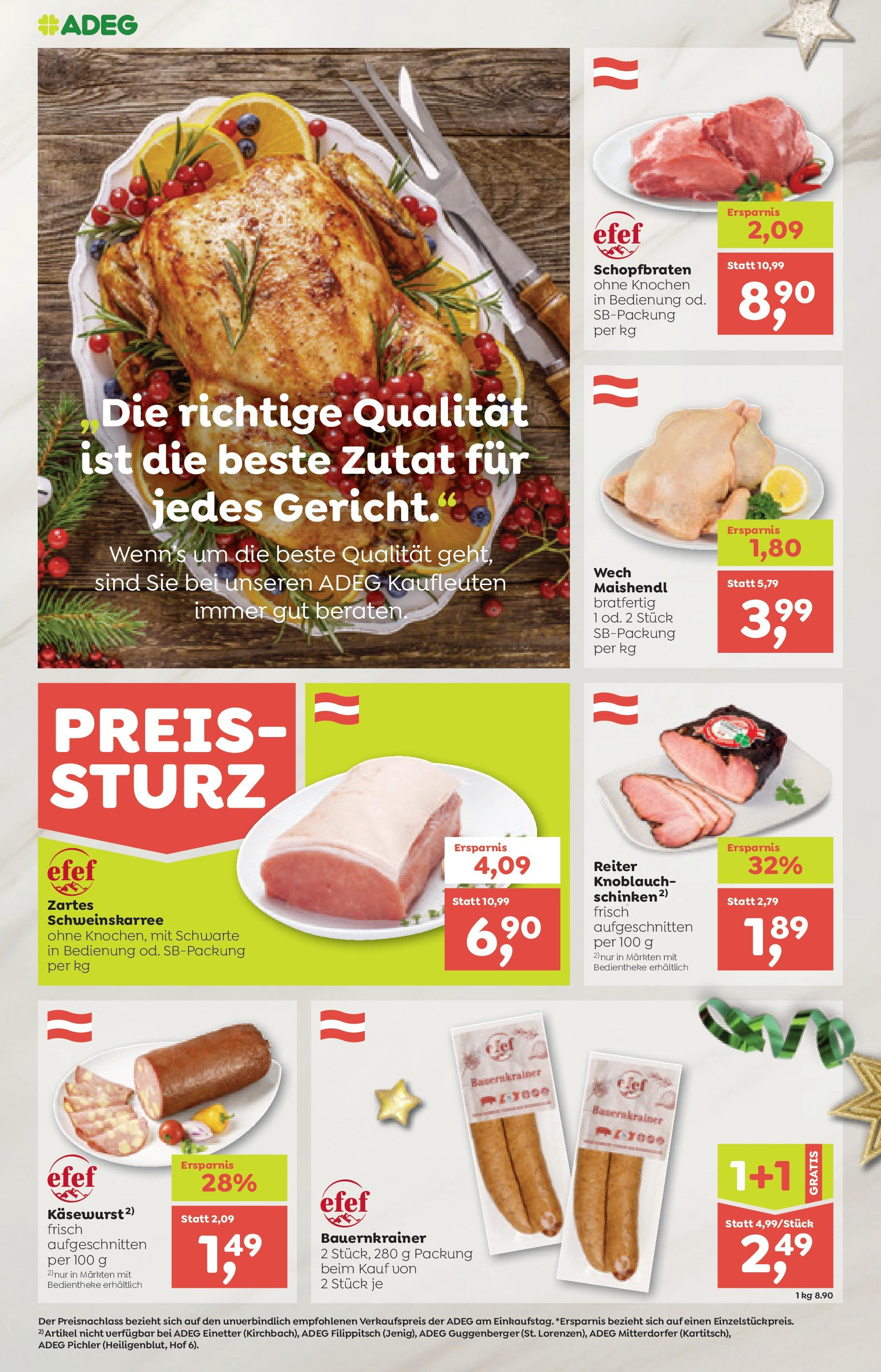 ADEG Angebote von 09.12.2024 - Aktuelle Angebote | Seite: 2 | Produkte: Knoblauch