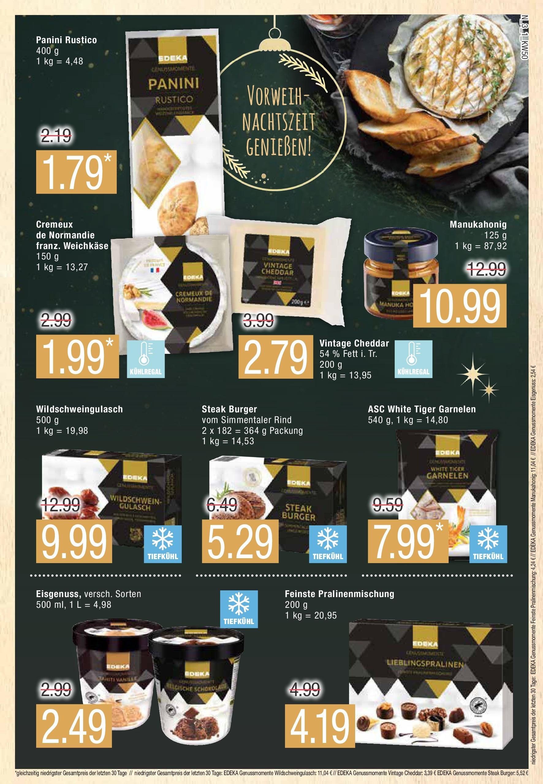 Edeka - EDEKA: Wochenangebote (ab 08.12.2024) » Angebote Online | Seite: 3 | Produkte: Burger, Garnelen, Gulasch, Tiger garnelen