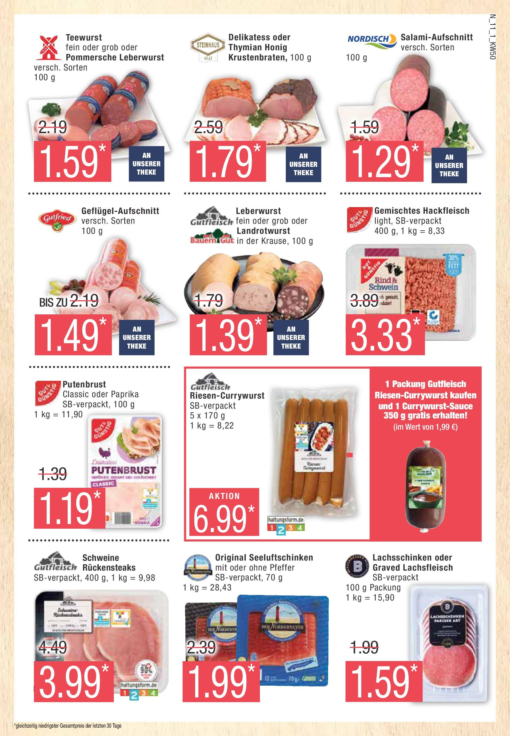 Edeka - EDEKA: Wochenangebote (ab 08.12.2024) » Angebote Online | Seite: 11 | Produkte: Theke, Paprika, Pfeffer, Hackfleisch