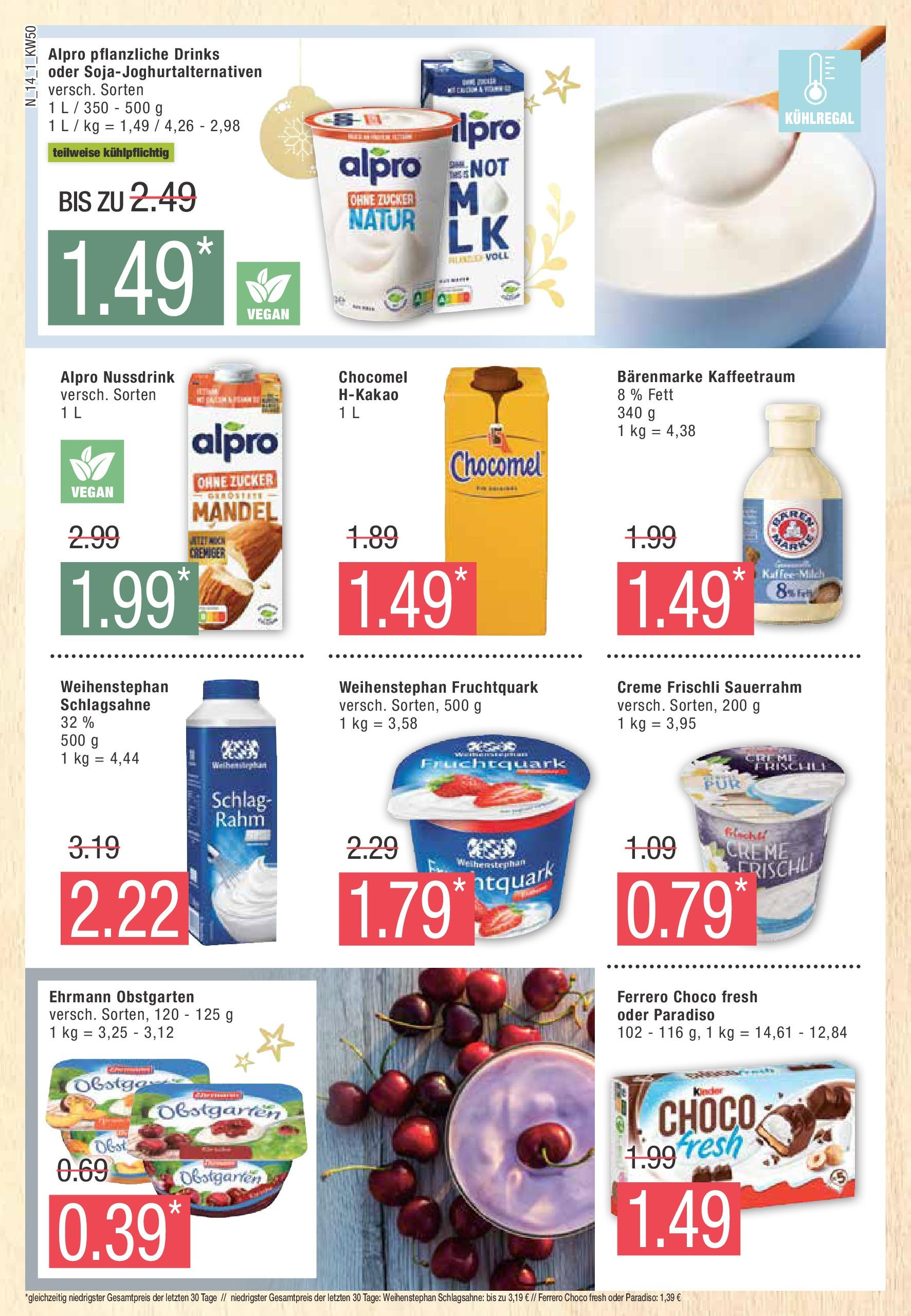 Edeka - EDEKA: Wochenangebote (ab 08.12.2024) » Angebote Online | Seite: 14 | Produkte: Creme, Alpro, Zucker, Sauerrahm