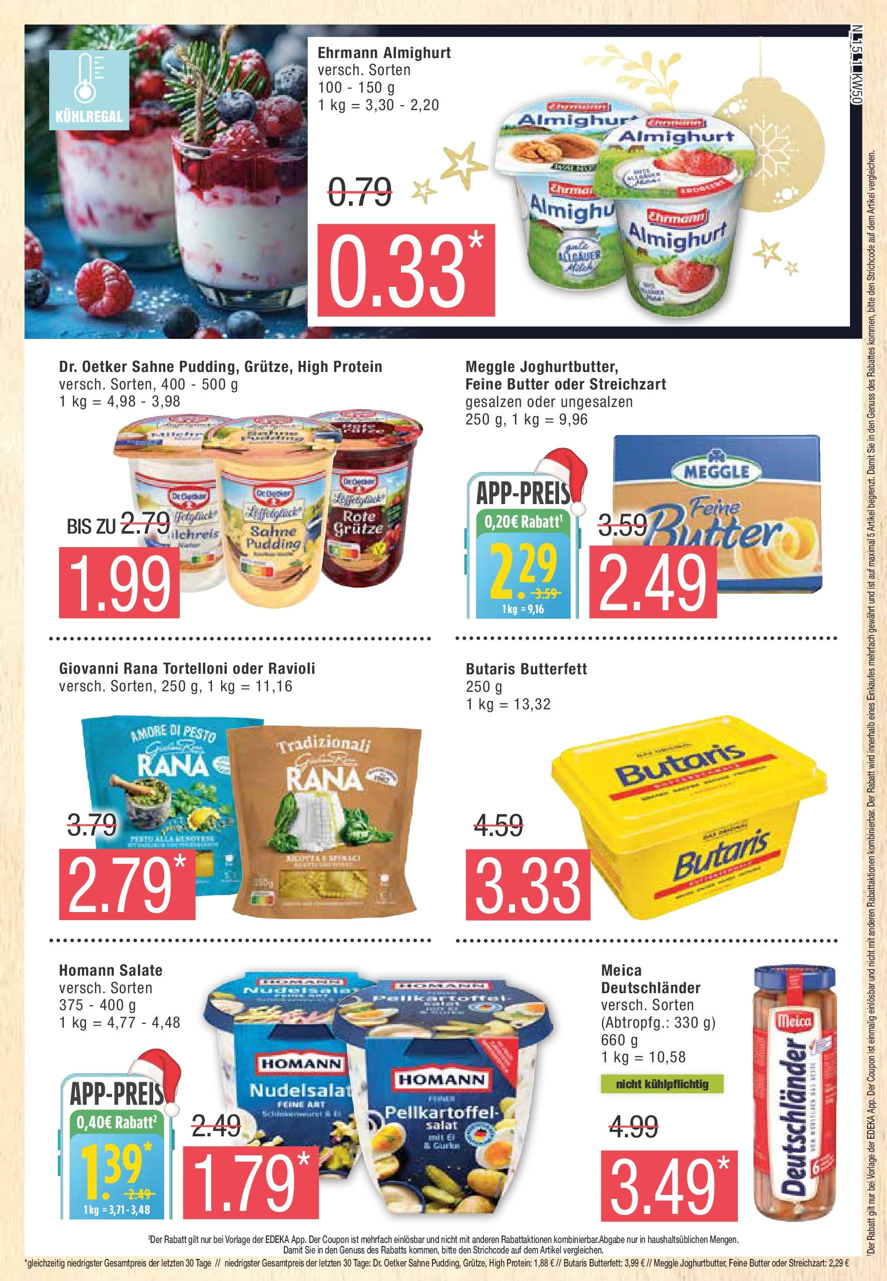 Edeka - EDEKA: Wochenangebote (ab 08.12.2024) » Angebote Online | Seite: 15 | Produkte: Ehrmann almighurt, Butter, Pudding, Sahne