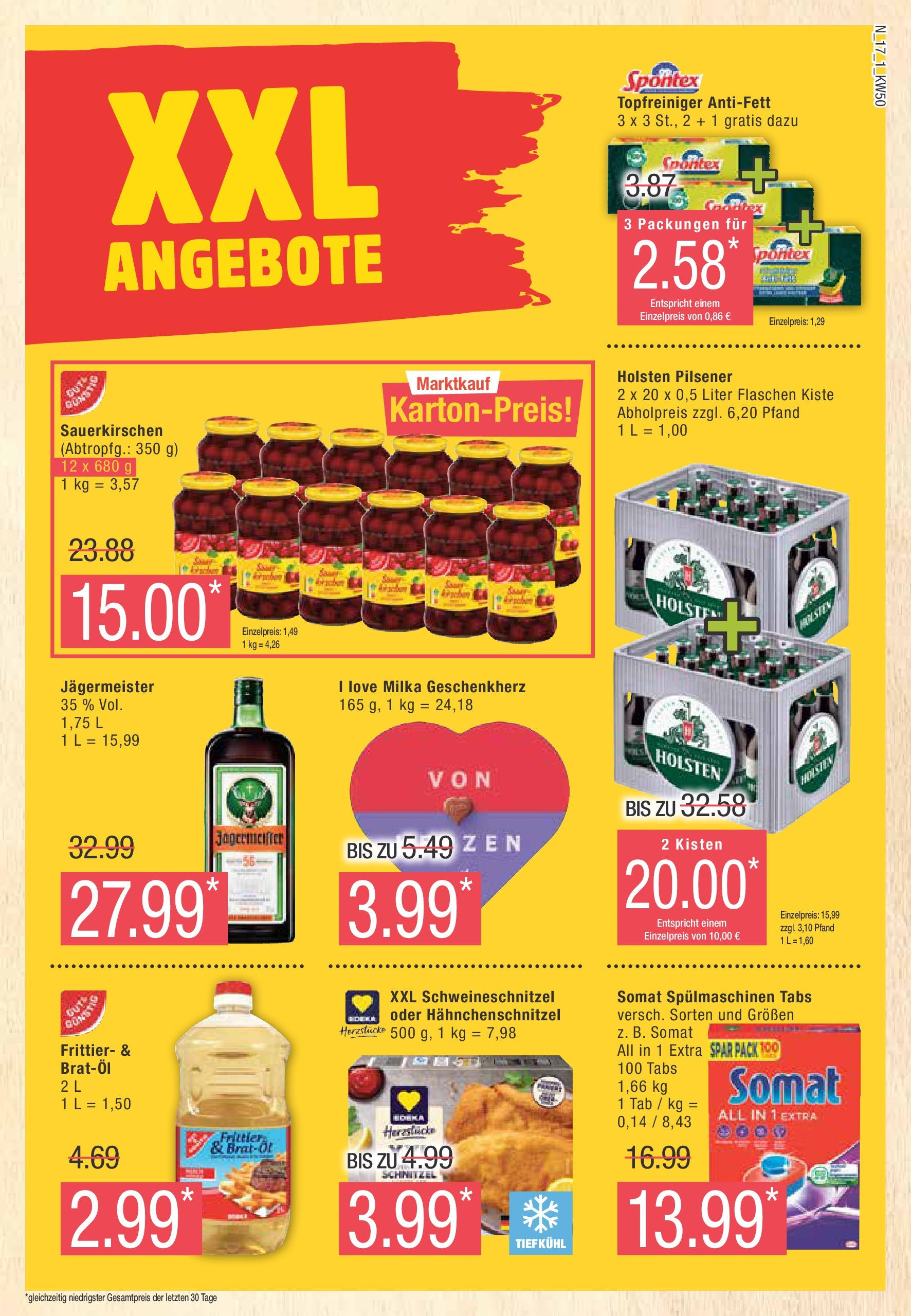 Edeka - EDEKA: Wochenangebote (ab 08.12.2024) » Angebote Online | Seite: 17 | Produkte: Holsten, Schnitzel, Milka, Jägermeister