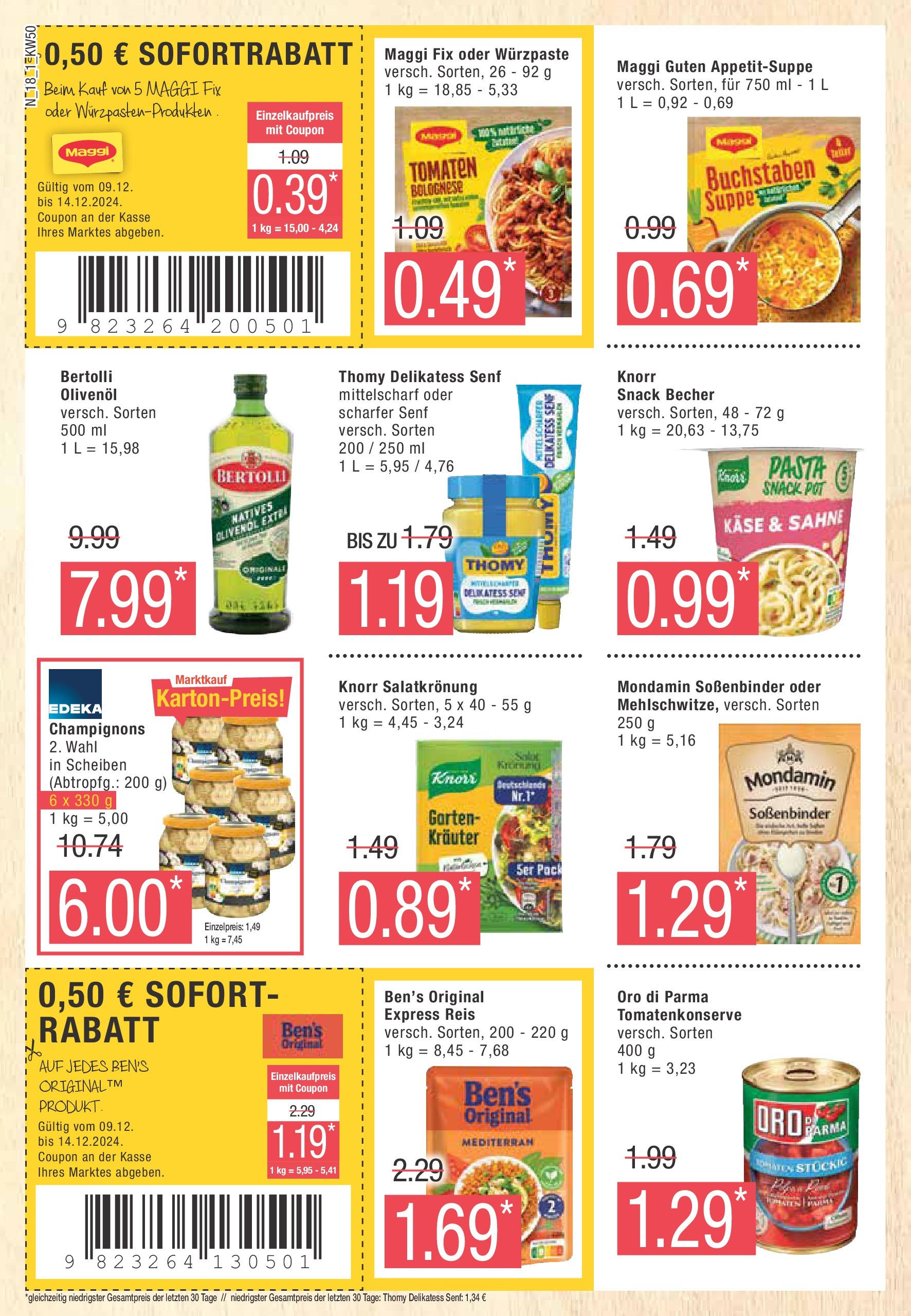 Edeka - EDEKA: Wochenangebote (ab 08.12.2024) » Angebote Online | Seite: 18 | Produkte: Maggi, Olivenol, Knorr, Maggi fix