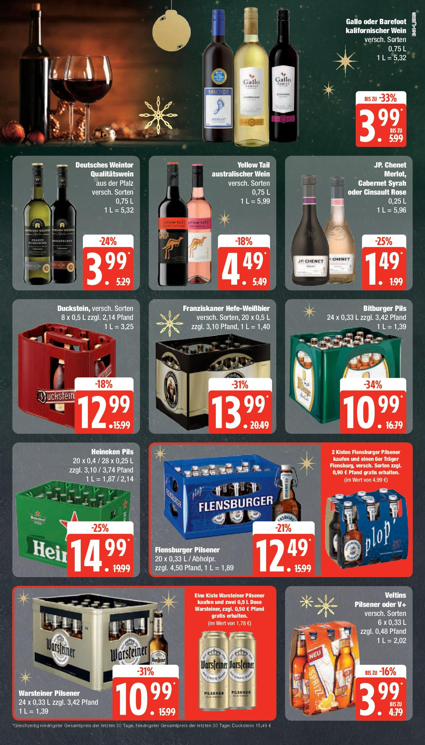 Marktkauf - Marktkauf: Wochenangebote (ab 08.12.2024) » Angebote online | Seite: 21 | Produkte: Bitburger, Franziskaner, Warsteiner, Wein