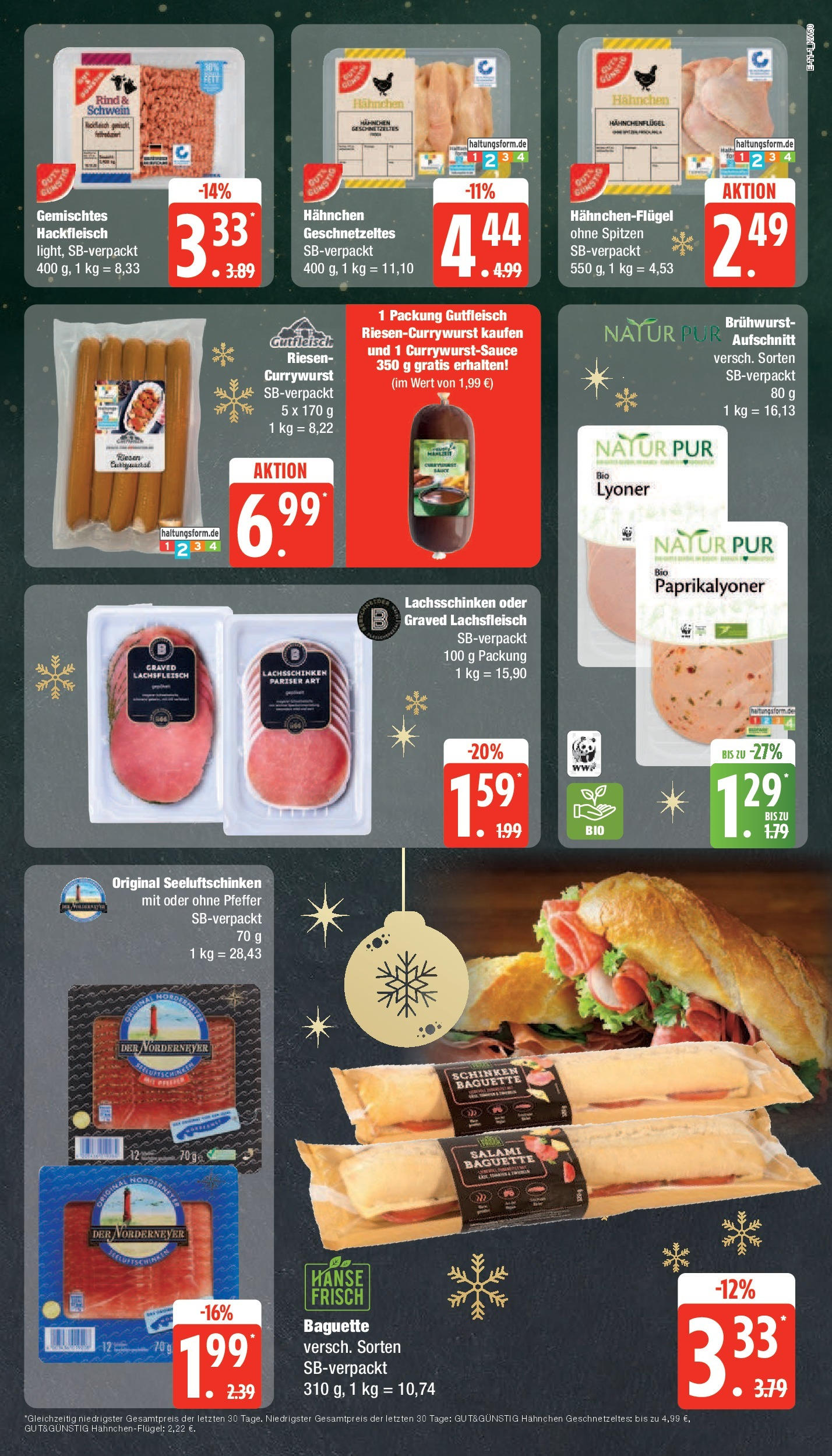 Marktkauf - Marktkauf: Wochenangebote (ab 08.12.2024) » Angebote online | Seite: 11 | Produkte: Baguette, Pfeffer, Salami, Hackfleisch