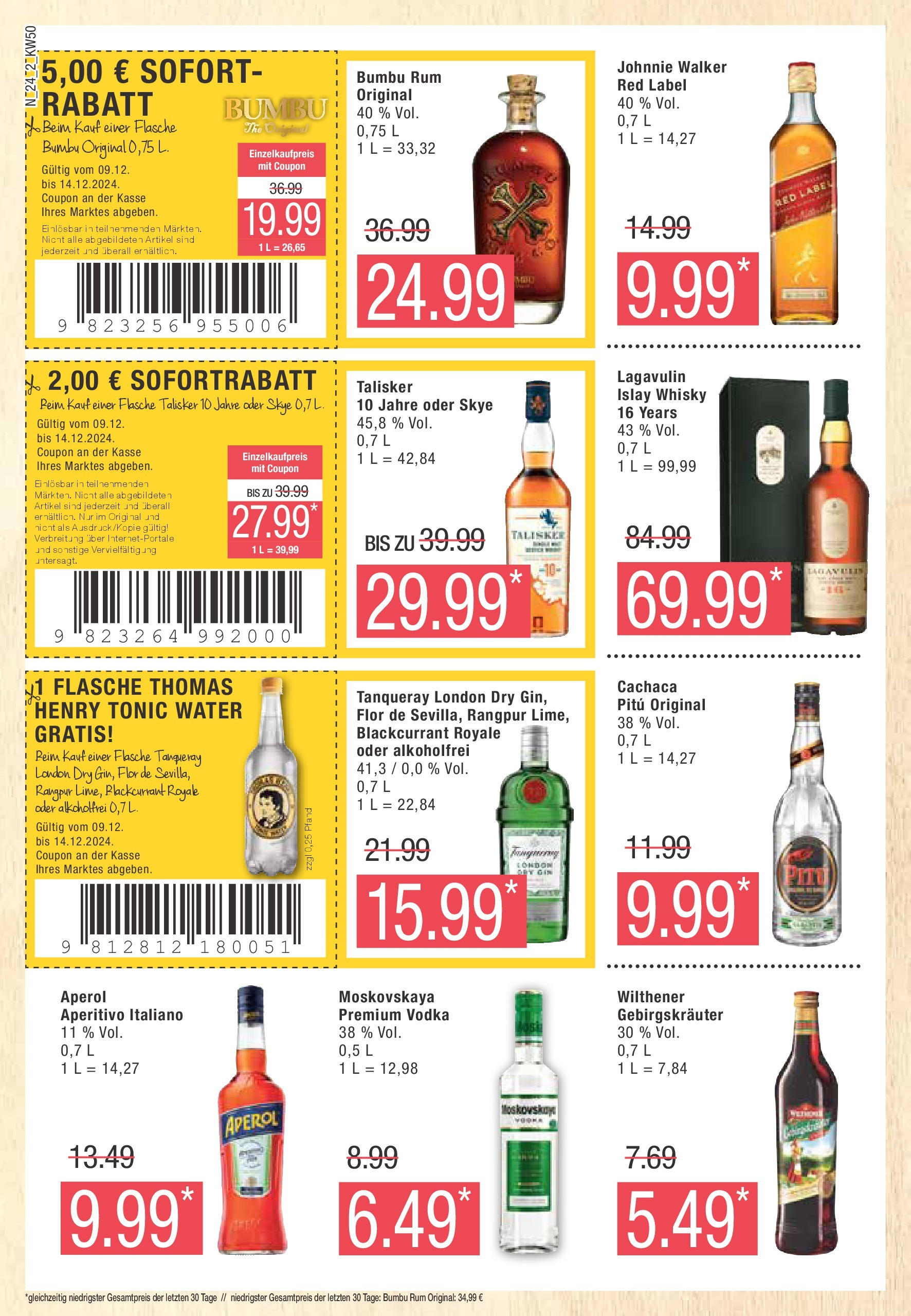 Edeka - EDEKA: Wochenangebote (ab 08.12.2024) » Angebote Online | Seite: 24 | Produkte: Whisky, Wilthener, Rum, Vodka