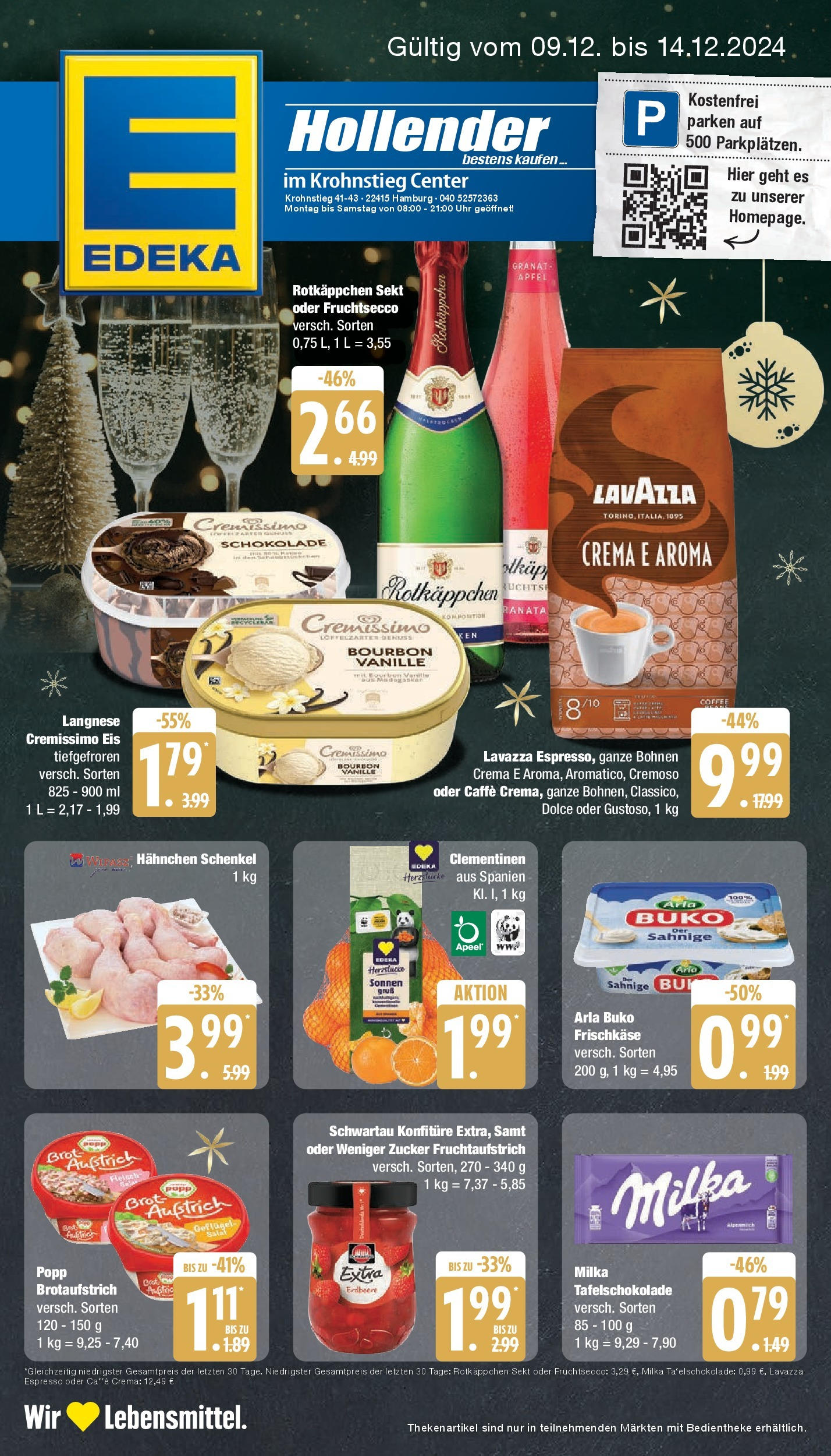 Edeka - EDEKA: Wochenangebote (ab 08.12.2024) » Angebote Online | Seite: 1 | Produkte: Cremissimo, Brot, Uhr, Frischkase