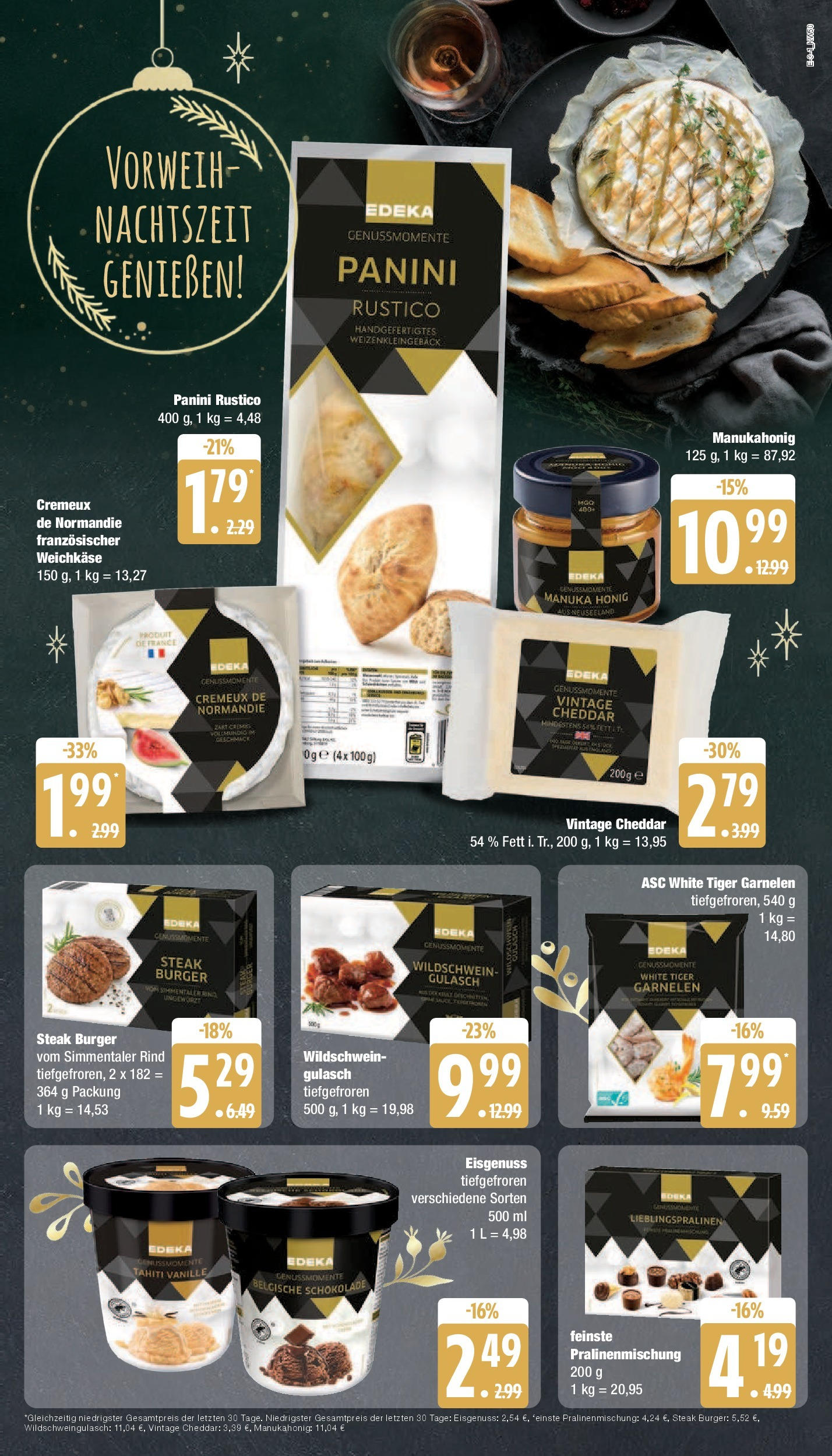 Edeka - EDEKA: Wochenangebote (ab 08.12.2024) » Angebote Online | Seite: 3 | Produkte: Schokolade, Burger, Gulasch, Steak