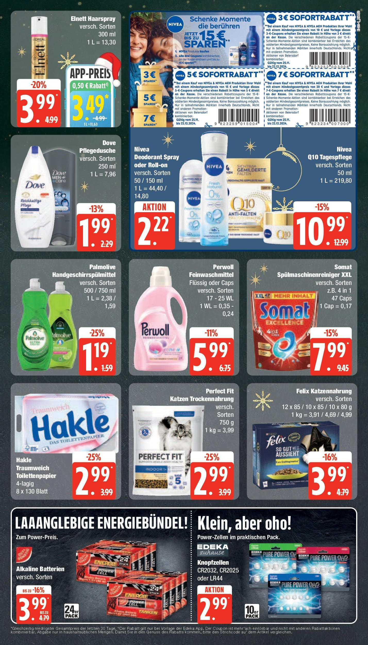 Edeka - EDEKA: Wochenangebote (ab 08.12.2024) » Angebote Online | Seite: 23 | Produkte: Batterien, Haarspray, Spülmaschinenreiniger, Toilettenpapier