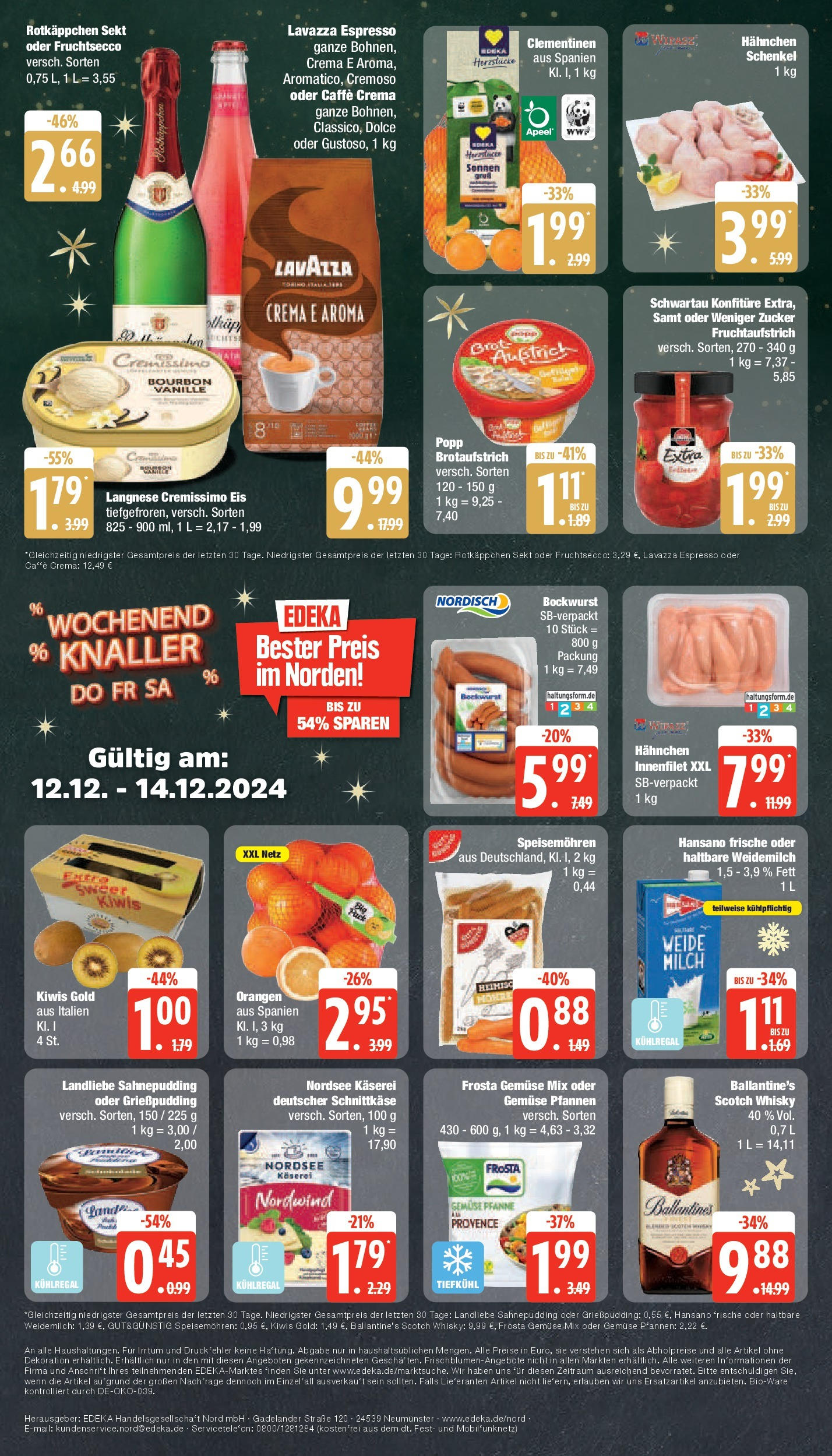 Edeka - EDEKA: Wochenangebote (ab 08.12.2024) » Angebote Online | Seite: 24 | Produkte: Langnese, Hahnchen, Cremissimo, Fruchtsecco