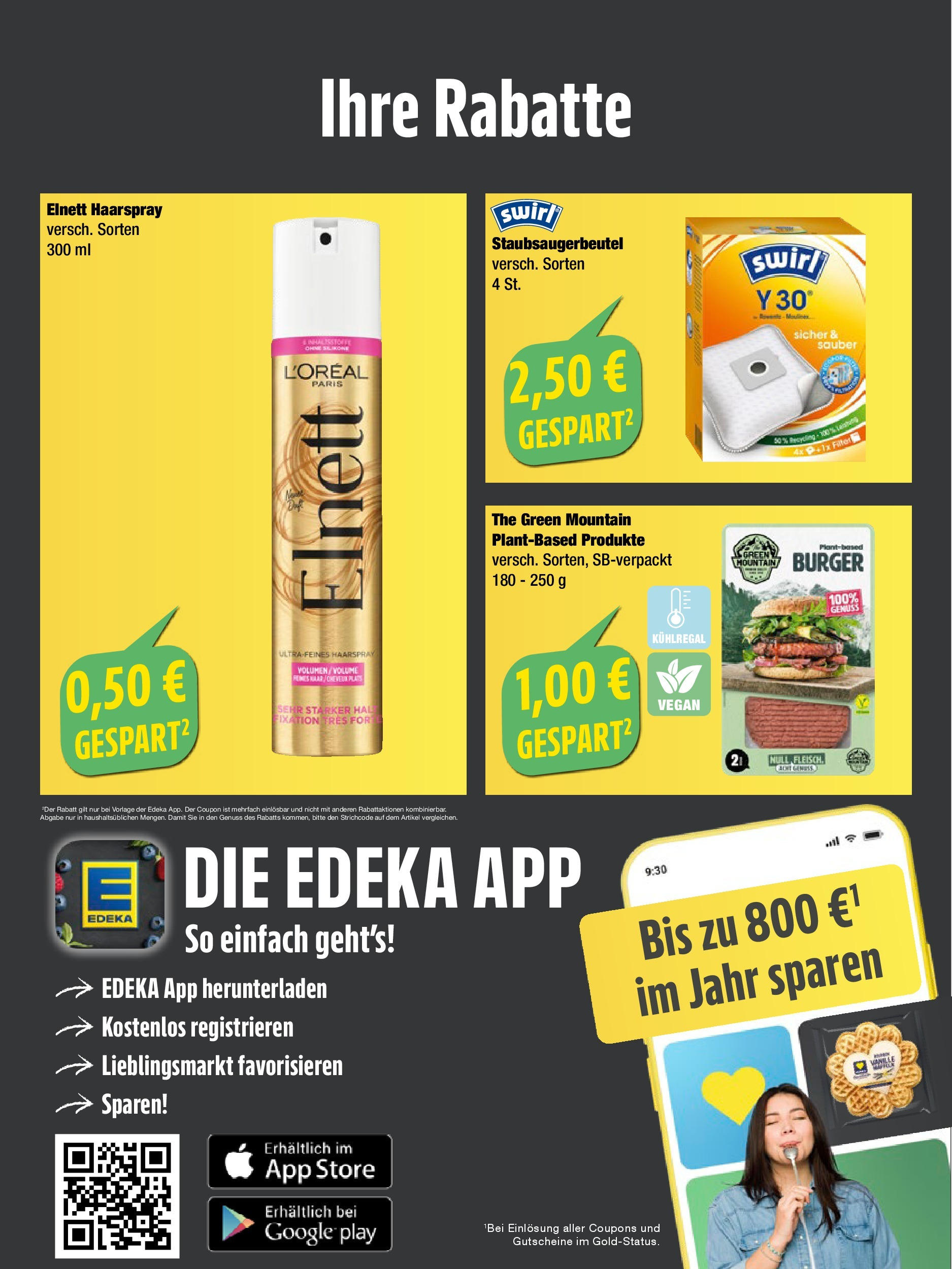 Edeka - EDEKA: Wochenangebote (ab 08.12.2024) » Angebote Online | Seite: 6 | Produkte: Burger, Haarspray