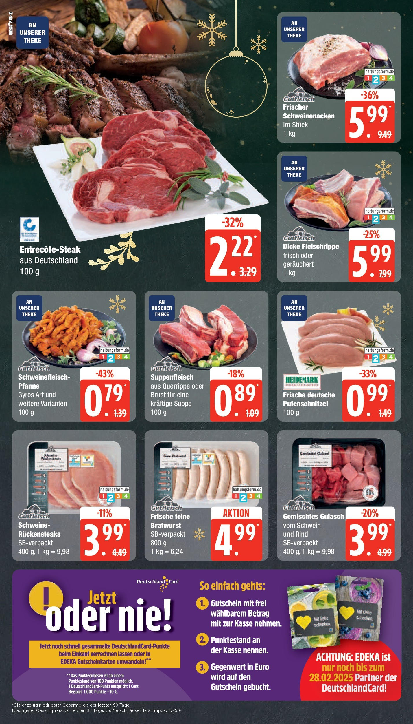 Edeka - EDEKA: Wochenangebote (ab 08.12.2024) » Angebote Online | Seite: 12 | Produkte: Theke, Bratwurst, Suppenfleisch, Schweinefleisch