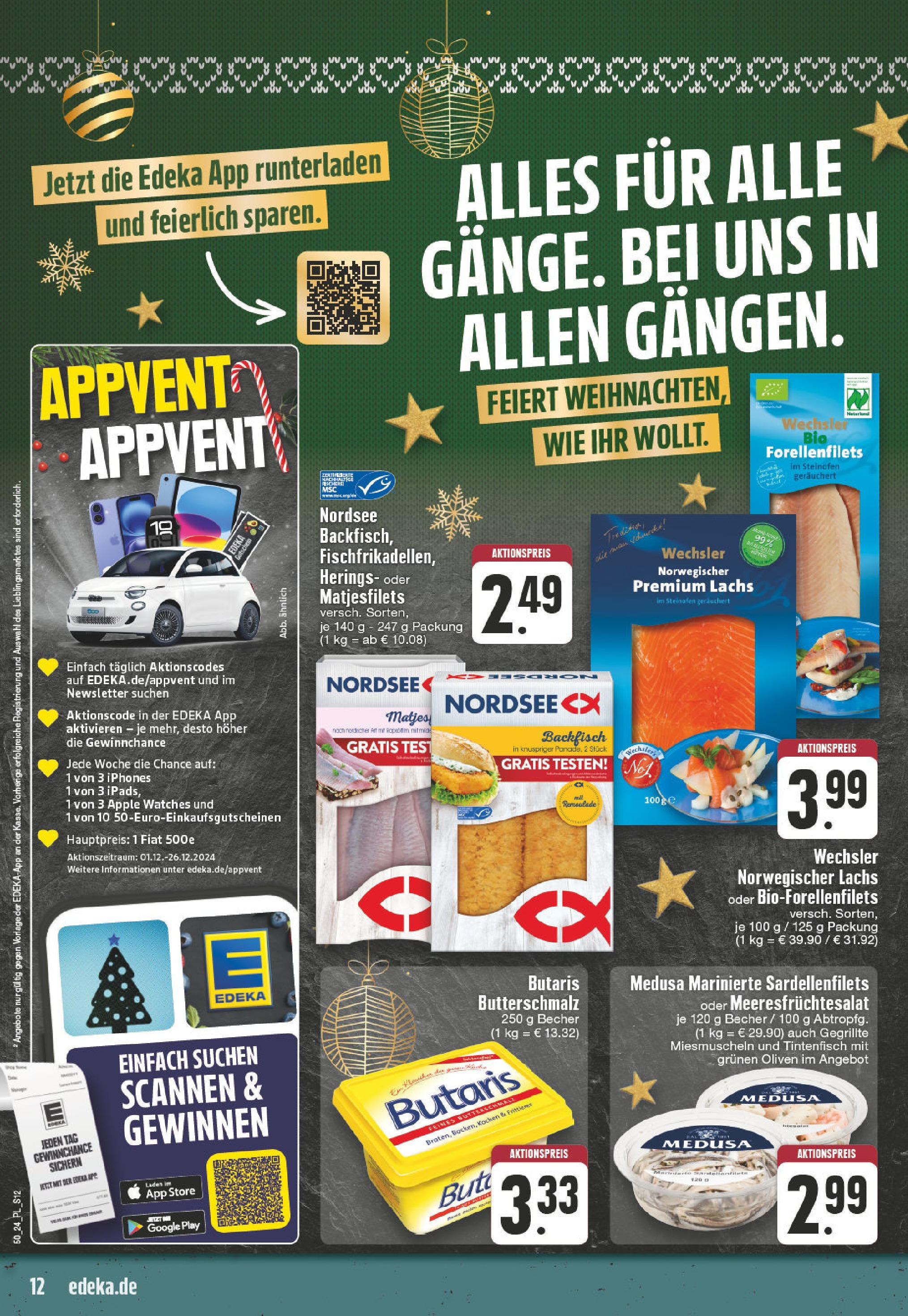 Edeka - EDEKA: Wochenangebote (ab 08.12.2024) » Angebote Online | Seite: 12 | Produkte: Butterschmalz, Tintenfisch, Apple, Lachs