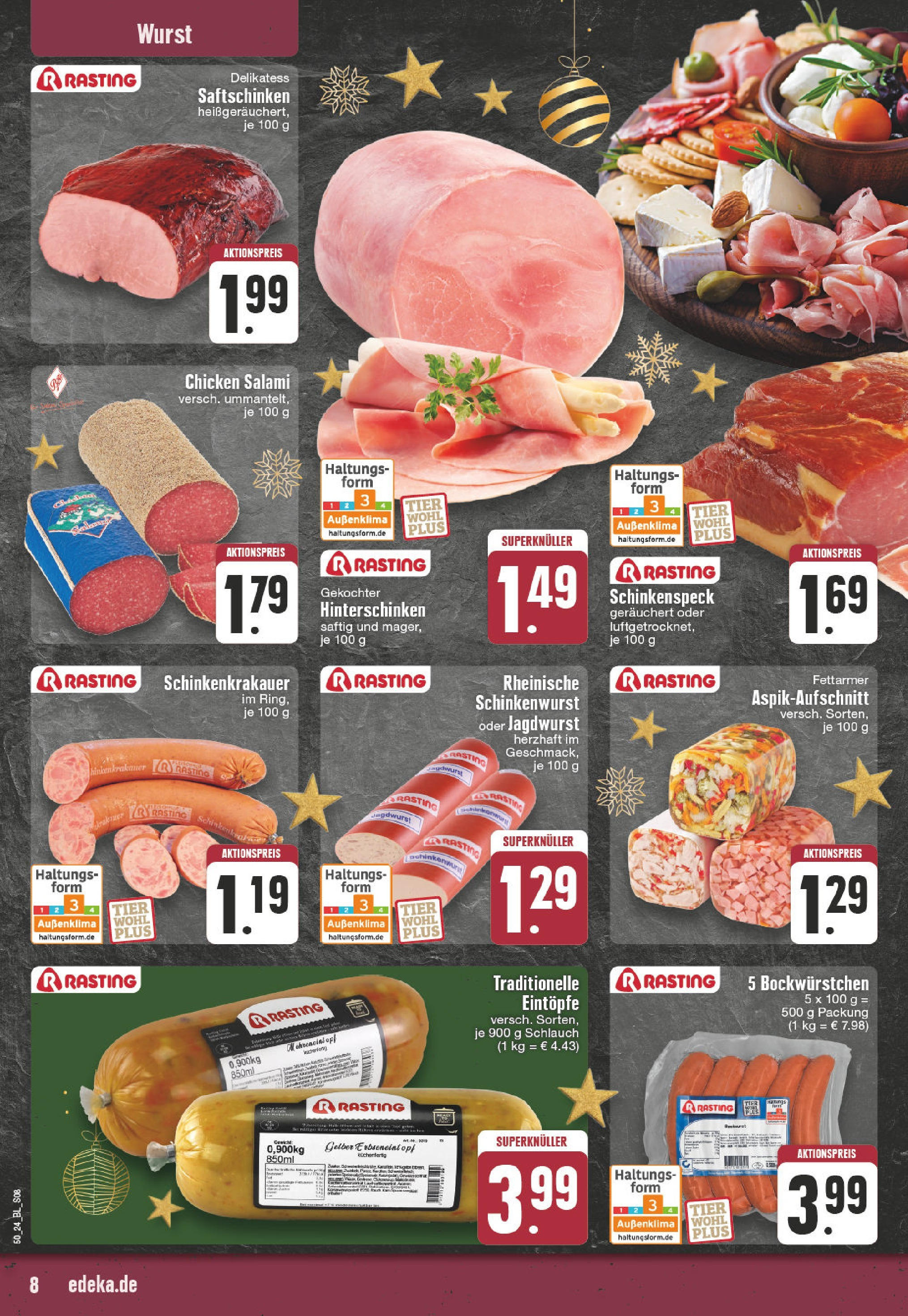 Edeka - EDEKA: Wochenangebote (ab 08.12.2024) » Angebote Online | Seite: 8 | Produkte: Wurst, Salami