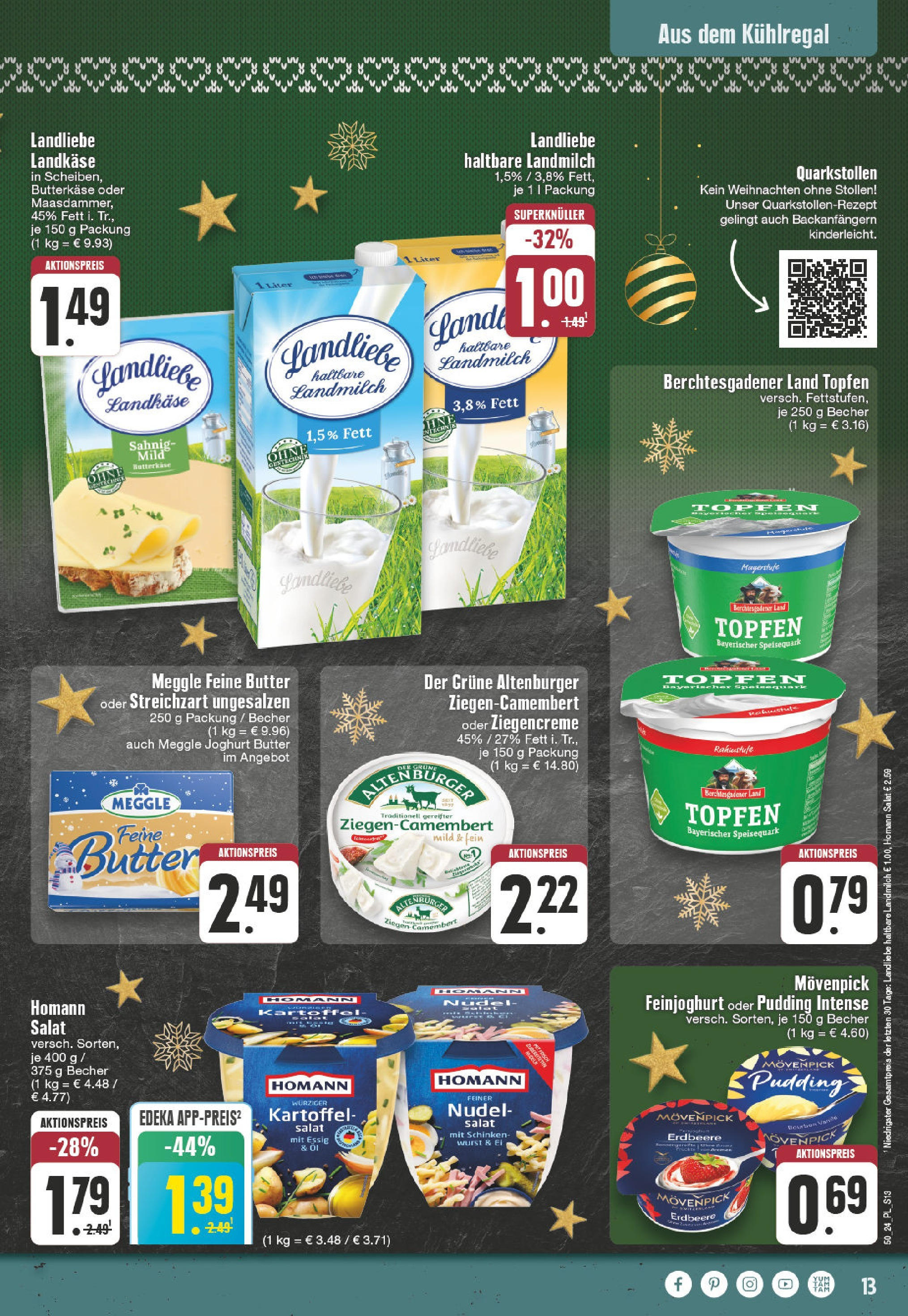 Edeka - EDEKA: Wochenangebote (ab 08.12.2024) » Angebote Online | Seite: 13 | Produkte: Pudding, Wurst, Schinken, Speisequark