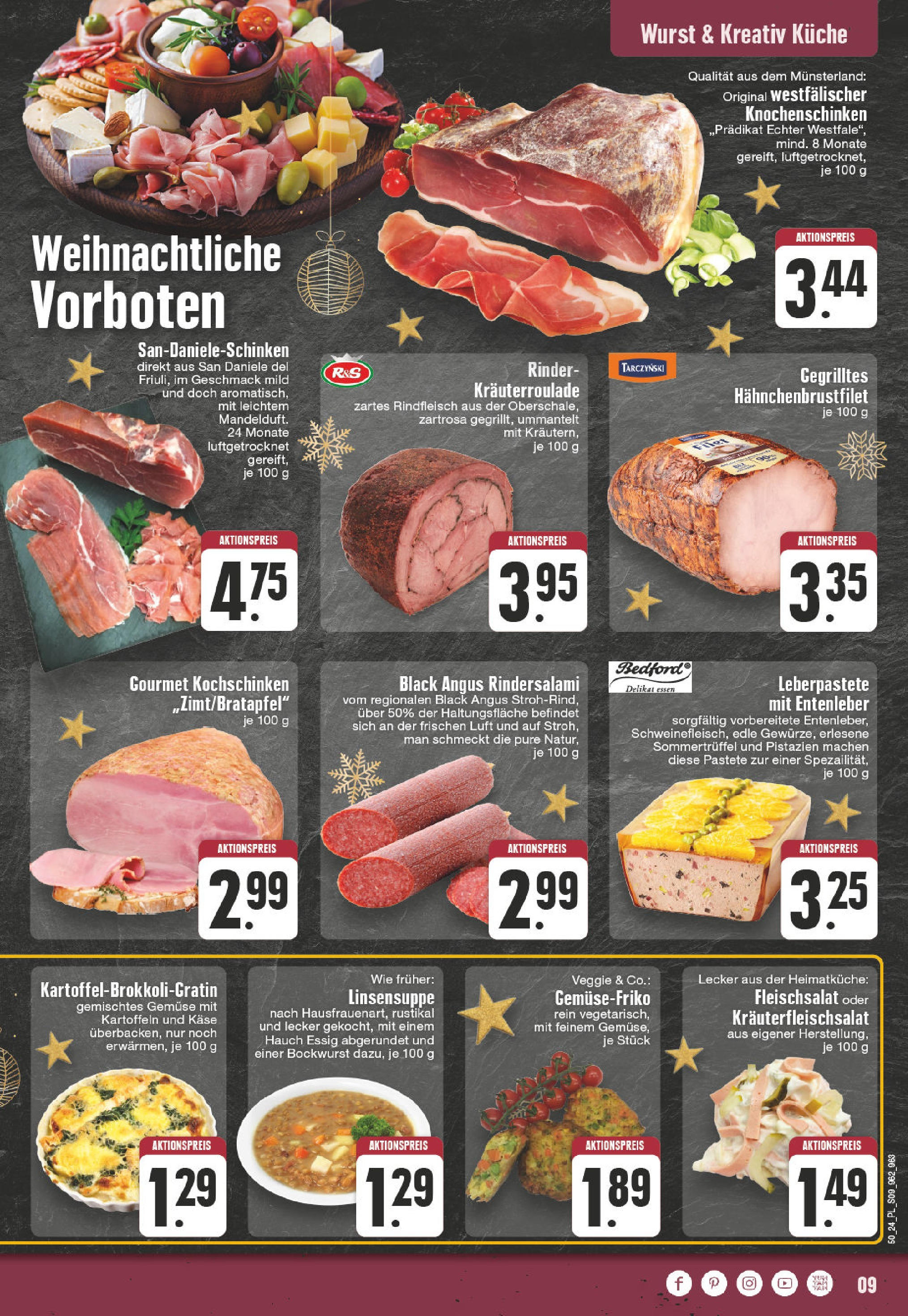 Edeka - E center: Wochenangebote (ab 08.12.2024) » Angebote Online | Seite: 9 | Produkte: Käse, Essig, Kartoffeln, Rindfleisch