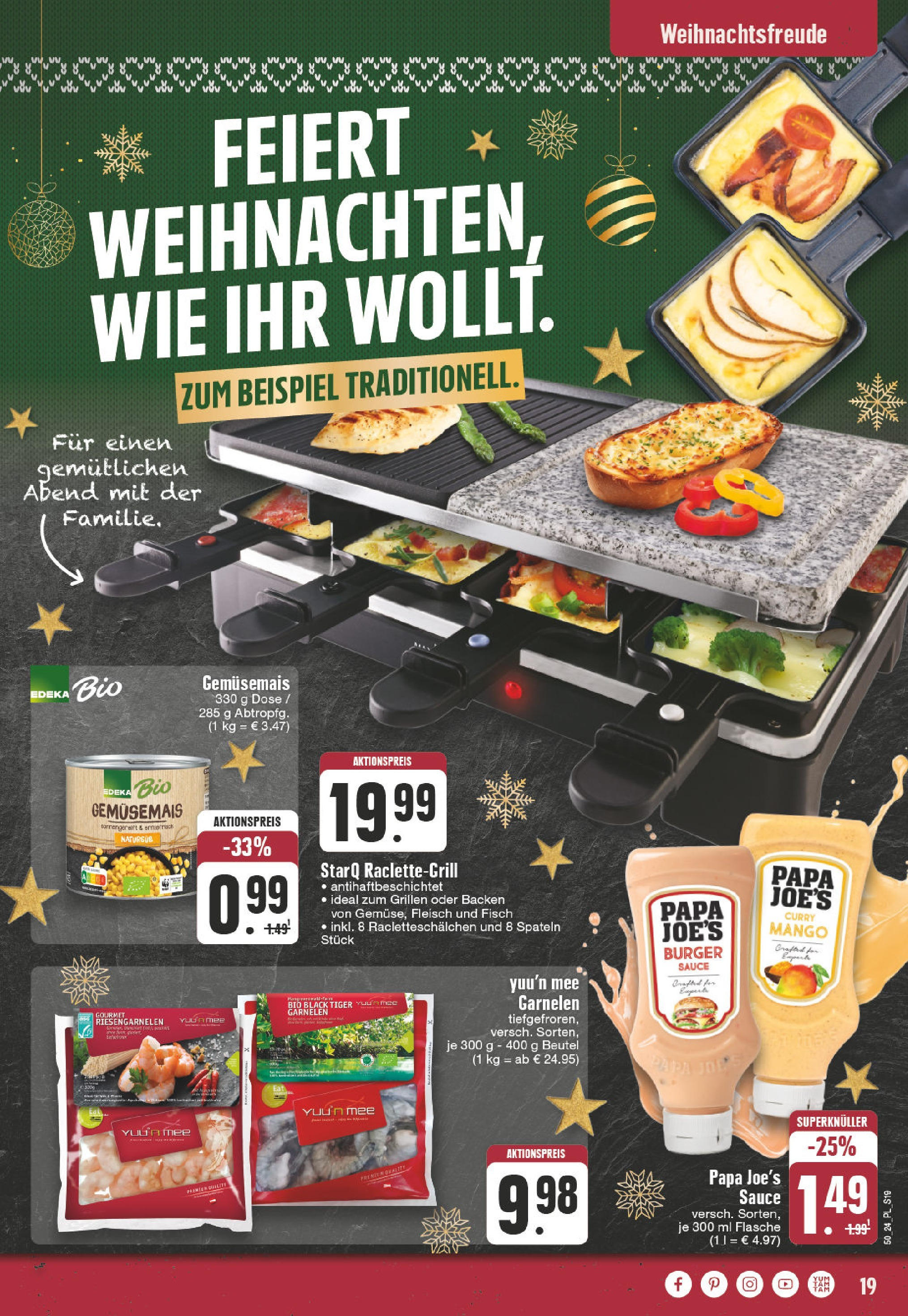 Edeka - EDEKA: Wochenangebote (ab 08.12.2024) » Angebote Online | Seite: 19 | Produkte: Burger, Garnelen, Fisch, Mango