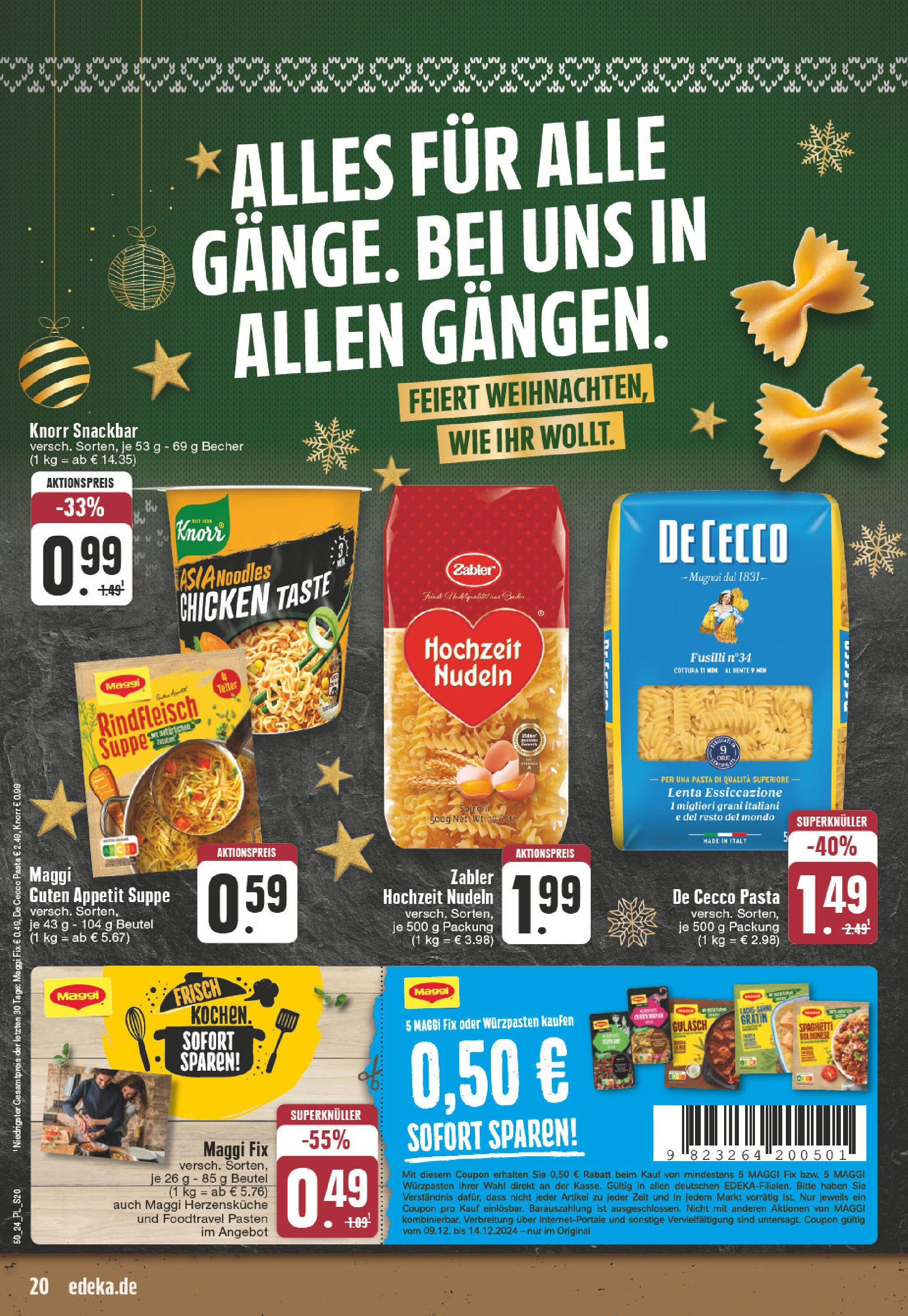 Edeka - EDEKA: Wochenangebote (ab 08.12.2024) » Angebote Online | Seite: 20 | Produkte: Maggi, Knorr, Gulasch, Maggi fix