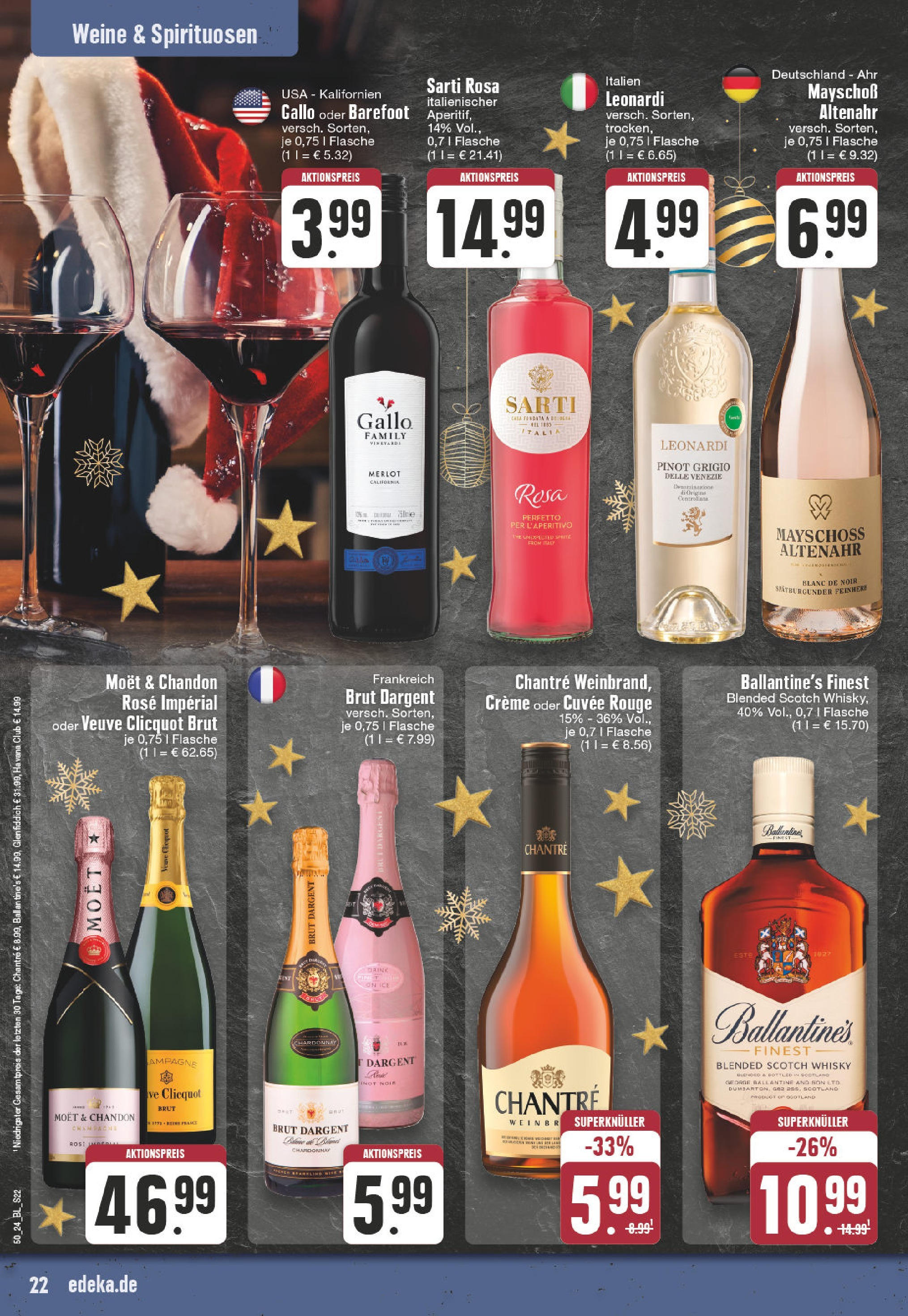 Edeka - EDEKA: Wochenangebote (ab 08.12.2024) » Angebote Online | Seite: 22 | Produkte: Havana club, Merlot, Creme, Chantré