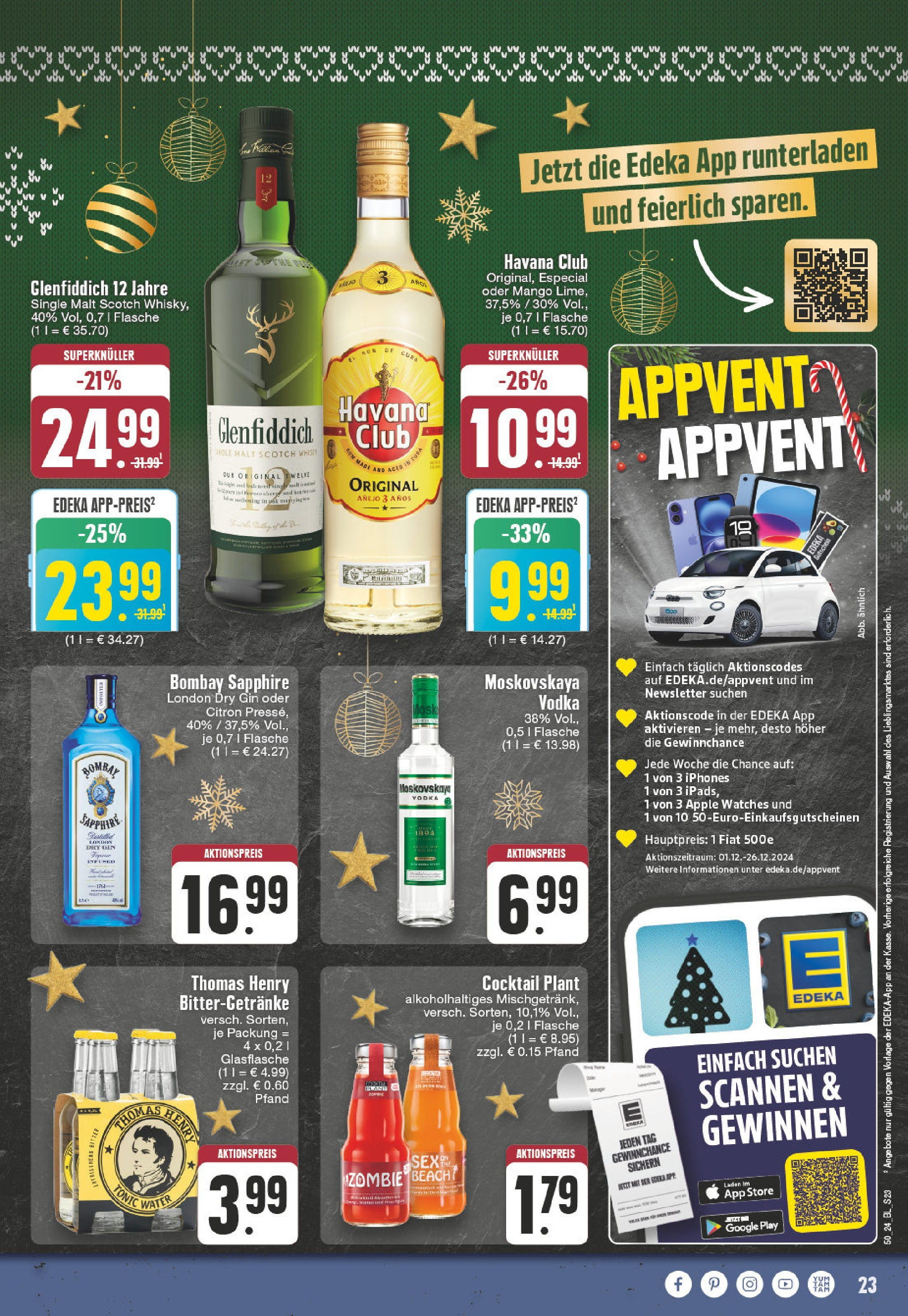 Edeka - EDEKA: Wochenangebote (ab 08.12.2024) » Angebote Online | Seite: 23 | Produkte: Havana club, Apple, Mango, Vodka