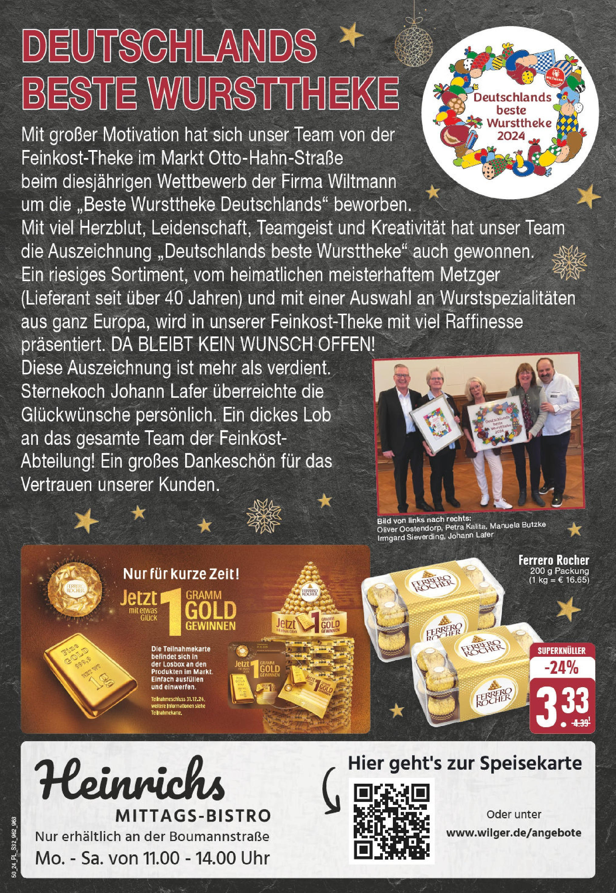 Edeka - E center: Wochenangebote (ab 08.12.2024) » Angebote Online | Seite: 32 | Produkte: Ferrero rocher, Uhr