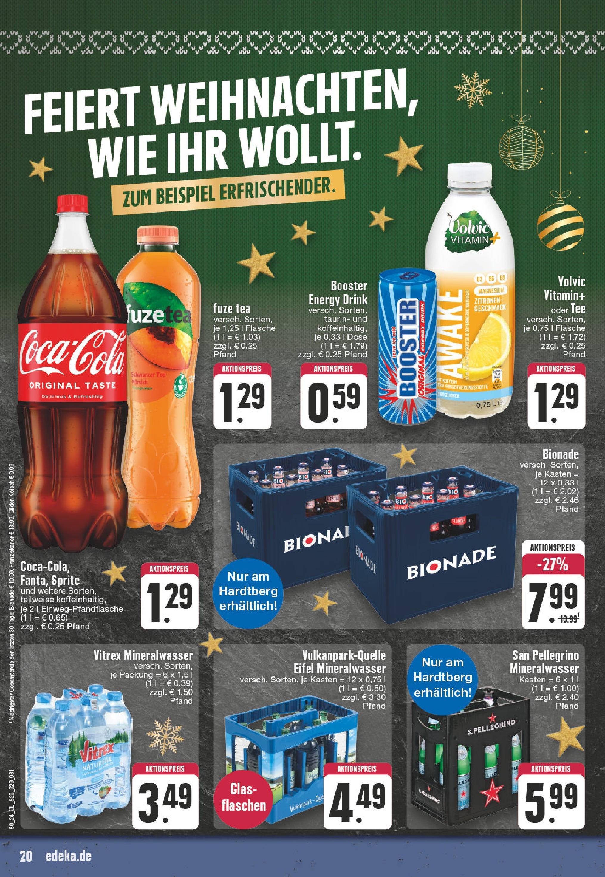 Edeka - EDEKA: Wochenangebote (ab 08.12.2024) » Angebote Online | Seite: 20 | Produkte: Energy, Pfirsich, Tee, Volvic