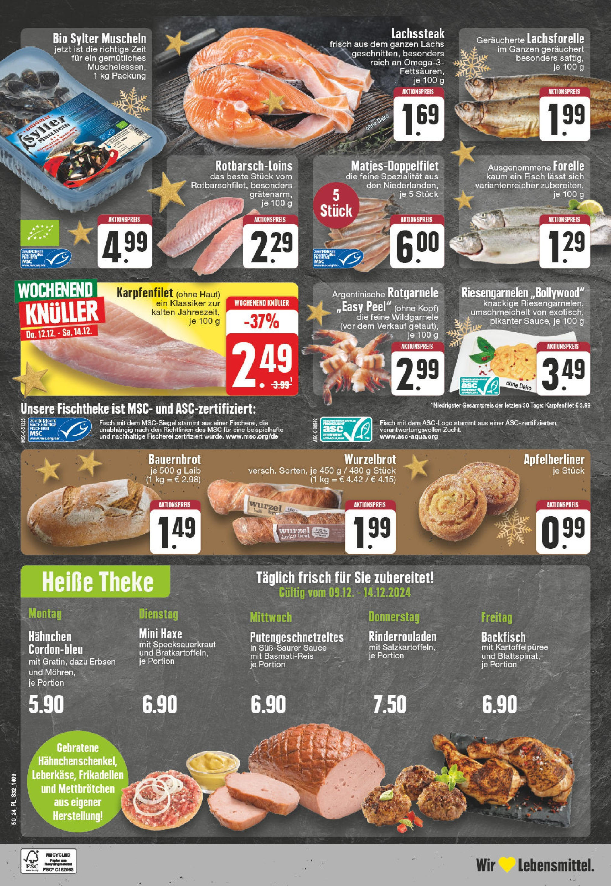 Edeka - E center: Wochenangebote (ab 09.12.2024) » Angebote Online | Seite: 32 | Produkte: Basmatireis, Theke, Fisch, Erbsen