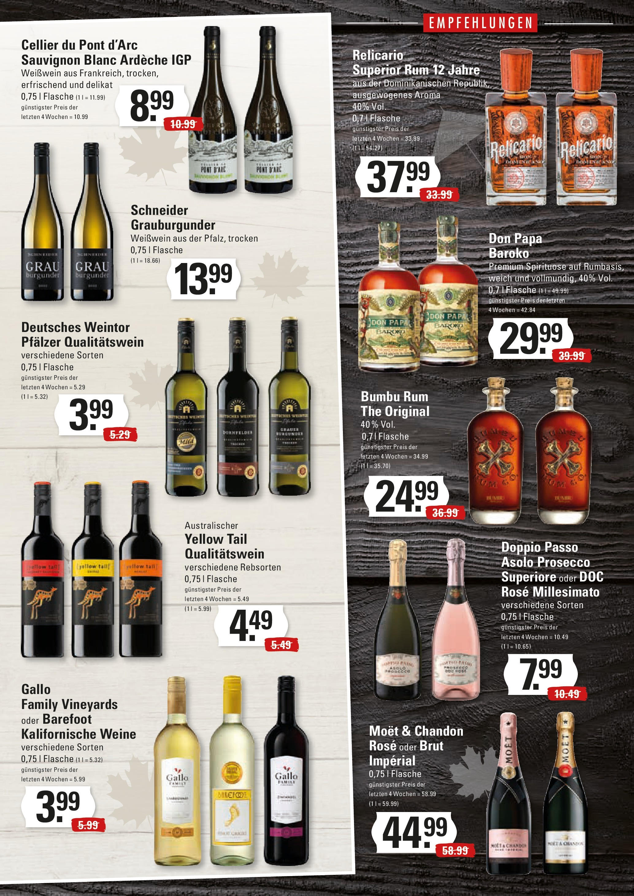 Edeka - Hamburg, Neuer Kamp 31 (ab 09.12.2024) » Angebote Online | Seite: 13 | Produkte: Weißwein, Rum, Prosecco, Doppio Passo