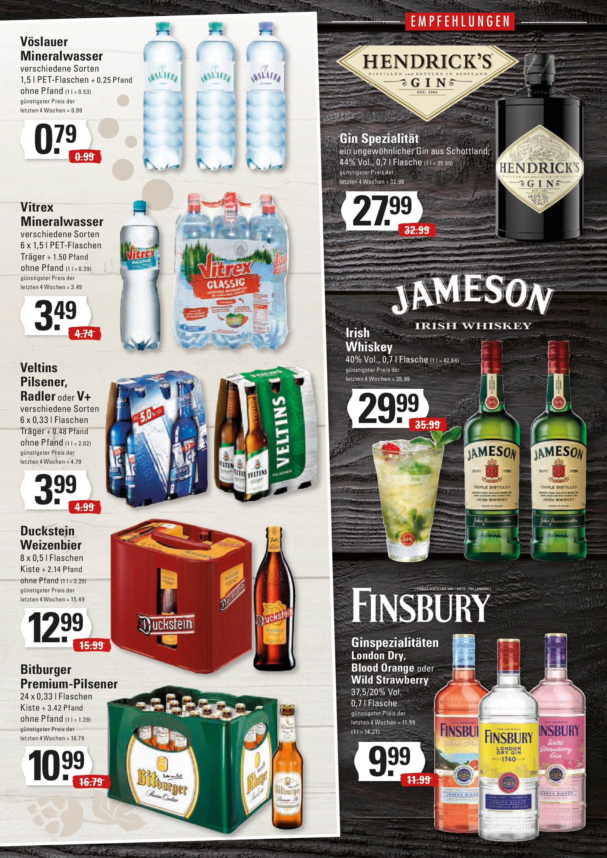 Edeka - Hamburg, Neuer Kamp 31 (ab 09.12.2024) » Angebote Online | Seite: 15 | Produkte: Bitburger, Mineralwasser, Whiskey, Veltins