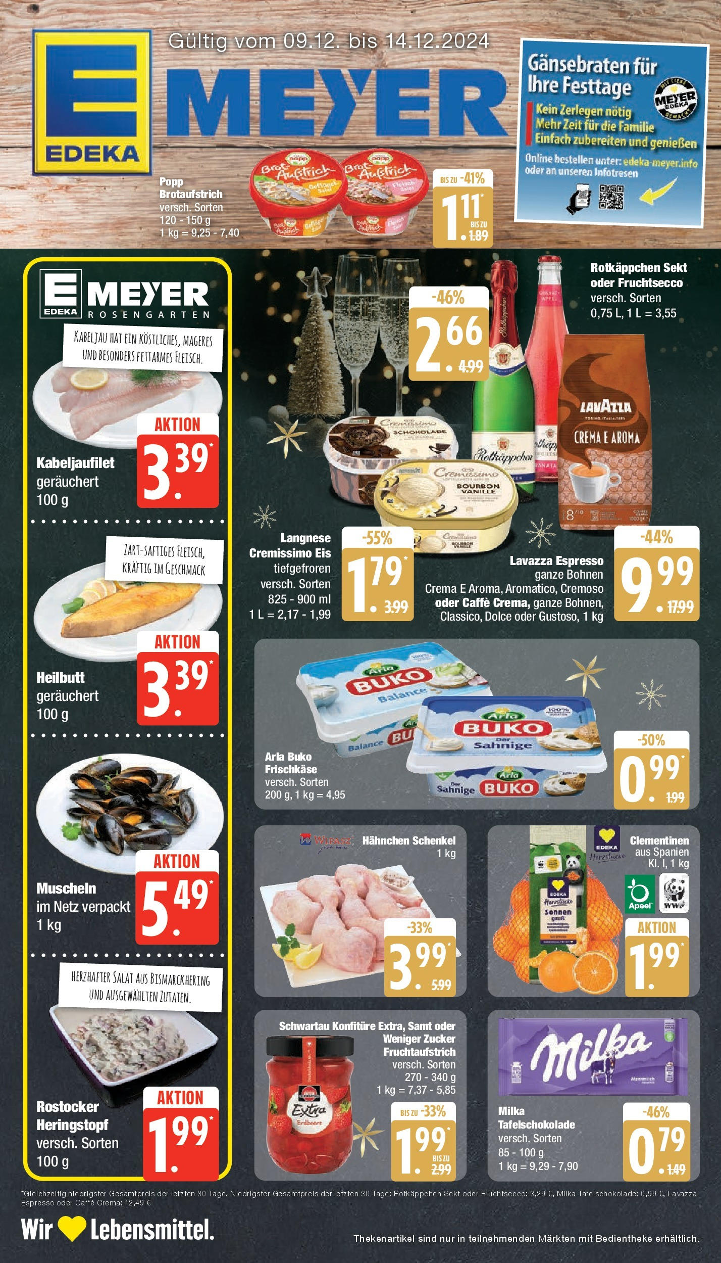 Edeka - EDEKA: Wochenangebote (ab 08.12.2024) » Angebote Online | Seite: 1 | Produkte: Cremissimo, Sekt, Bourbon, Salat