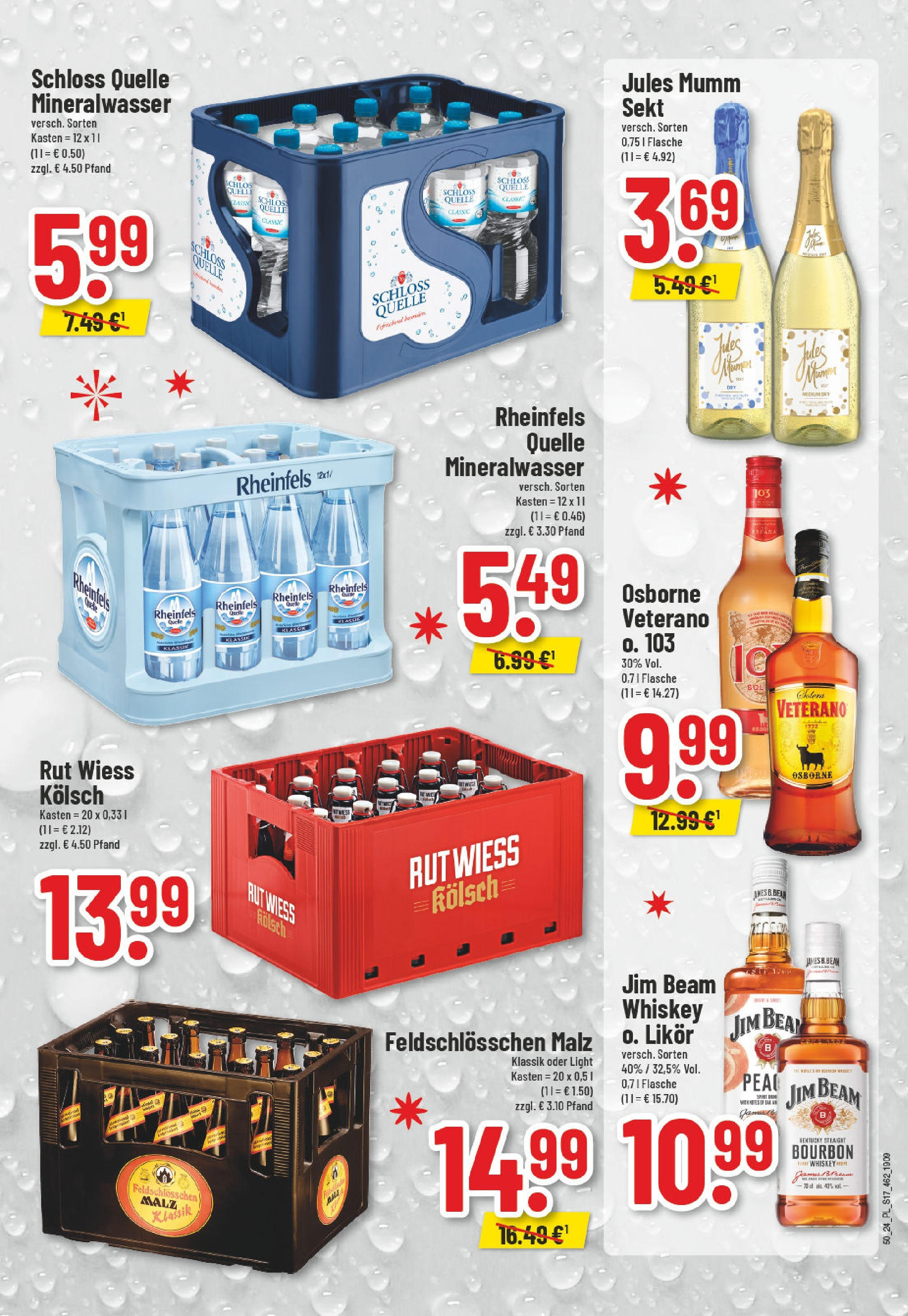 Edeka - EDEKA: Wochenangebote (ab 08.12.2024) » Angebote Online | Seite: 17 | Produkte: Likör, Mineralwasser, Bourbon, Rheinfels quelle