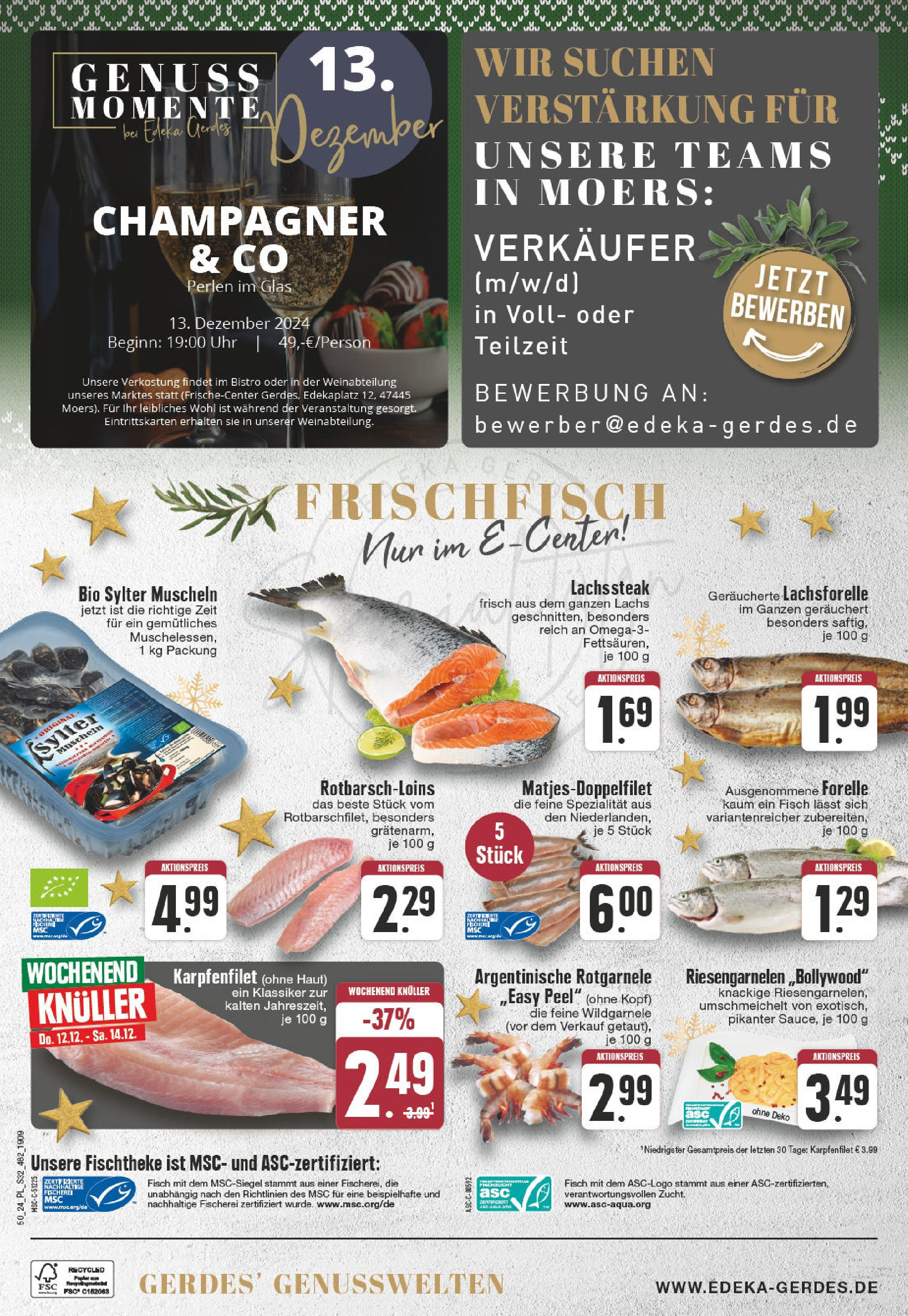 Edeka - EDEKA: Wochenangebote (ab 08.12.2024) » Angebote Online | Seite: 32 | Produkte: Fisch, Lachs, Uhr