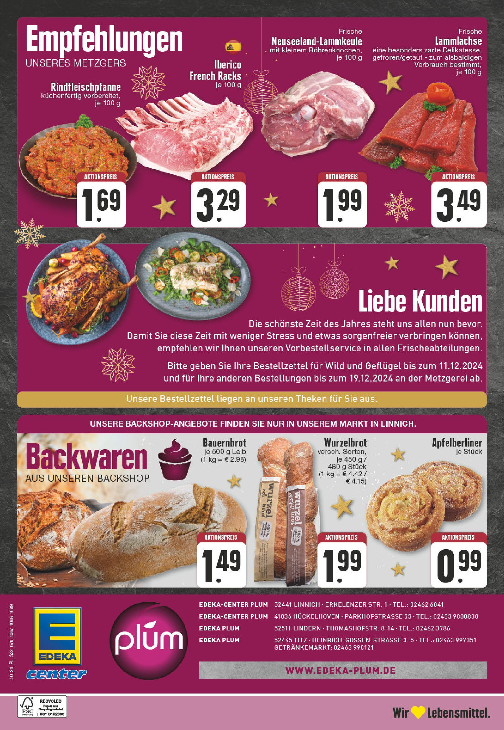 Edeka - EDEKA: Wochenangebote (ab 08.12.2024) » Angebote Online | Seite: 32 | Produkte: Brot