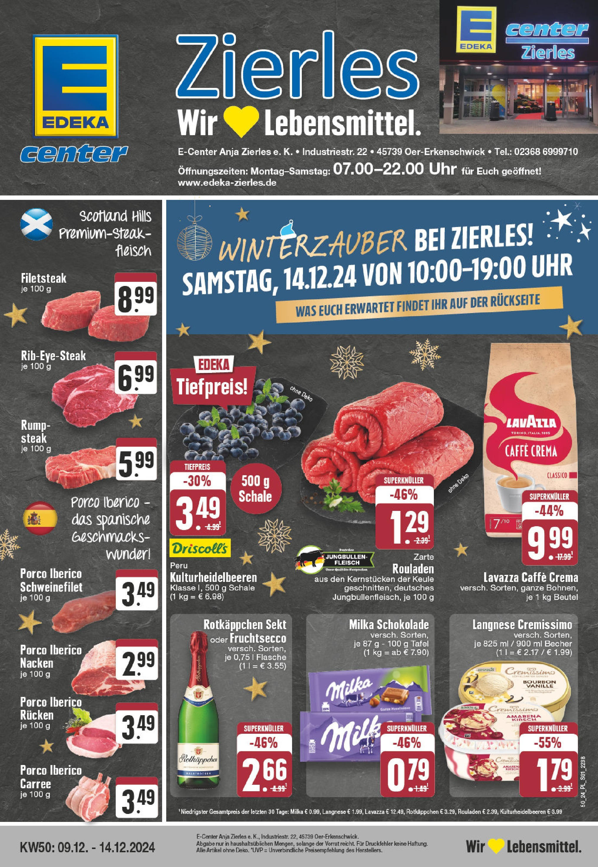 EDEKA Prospekt ab 09.12.2024 - E center Oer-Erkenschwick, Industriestraße 22 Online