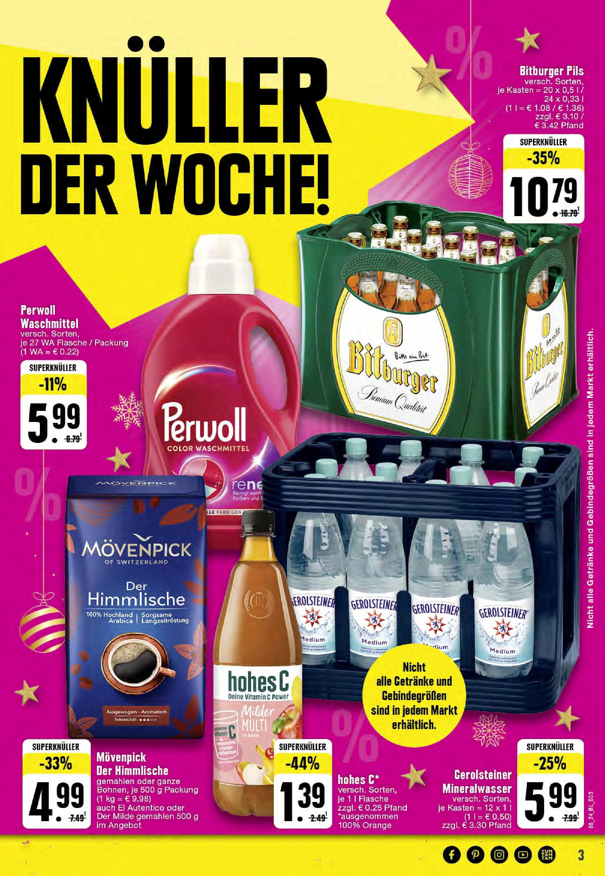 Edeka - EDEKA: Wochenangebote (ab 08.12.2024) » Angebote Online | Seite: 3 | Produkte: Pils, Perwoll, Mineralwasser, Gerolsteiner