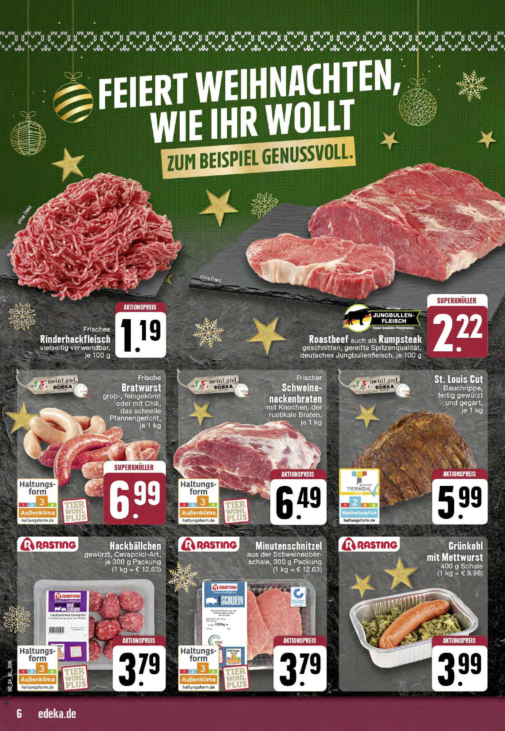 Edeka - EDEKA: Wochenangebote (ab 08.12.2024) » Angebote Online | Seite: 6 | Produkte: Rumpsteak, Bratwurst, Cevapcici, Roastbeef