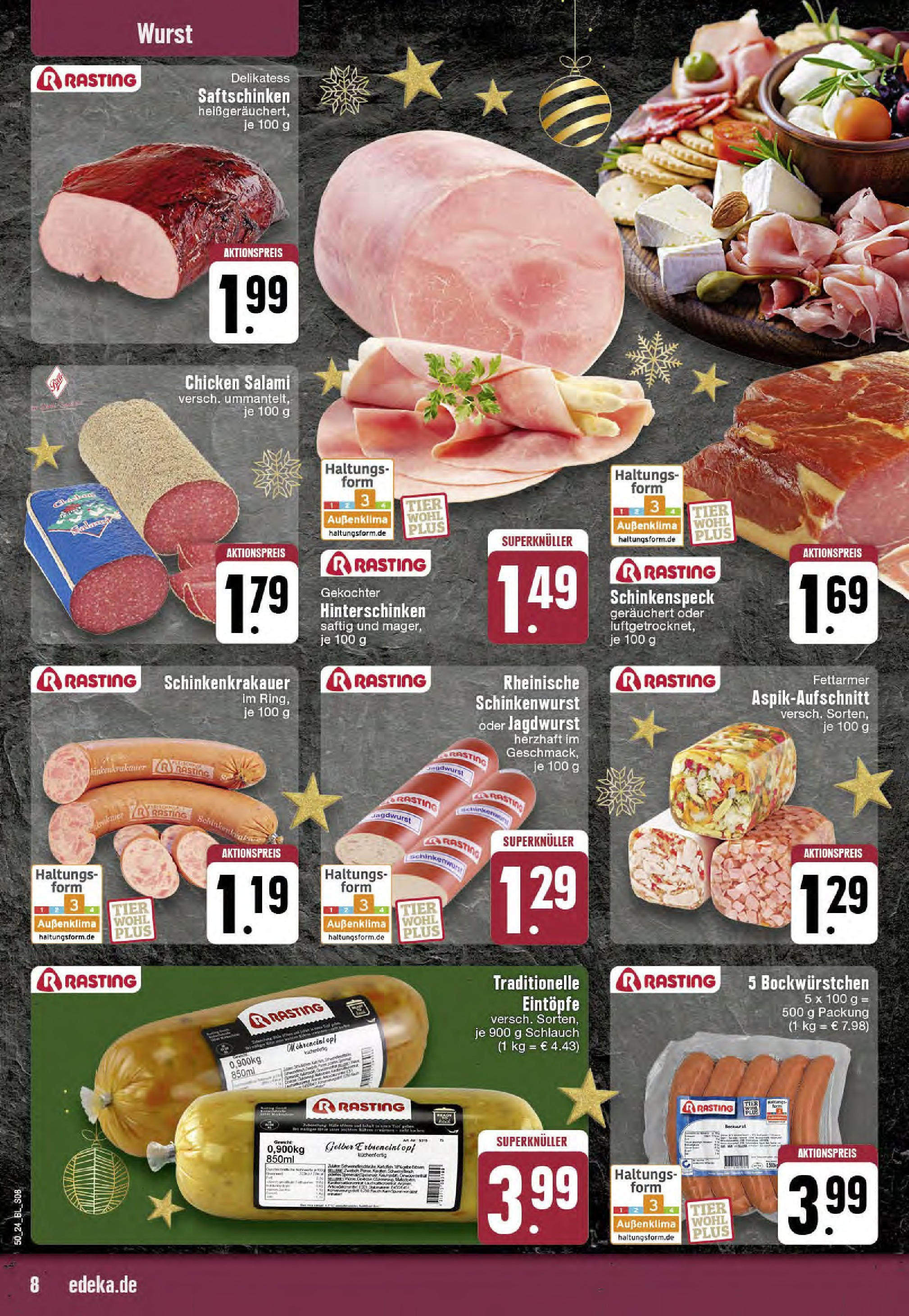 Edeka - EDEKA: Wochenangebote (ab 08.12.2024) » Angebote Online | Seite: 8 | Produkte: Wurst, Salami