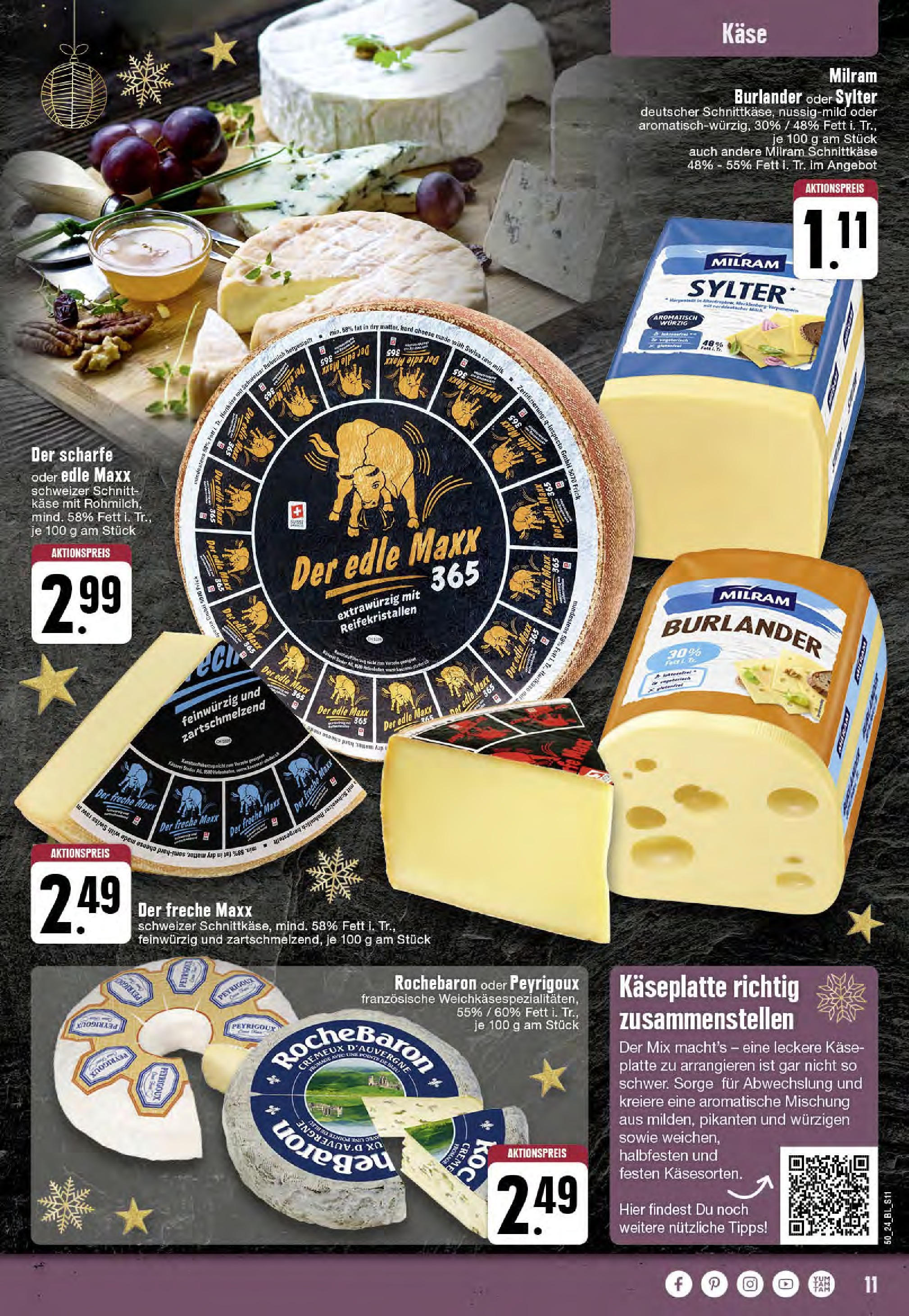 Edeka - EDEKA: Wochenangebote (ab 08.12.2024) » Angebote Online | Seite: 11 | Produkte: Käse, Creme, Milram