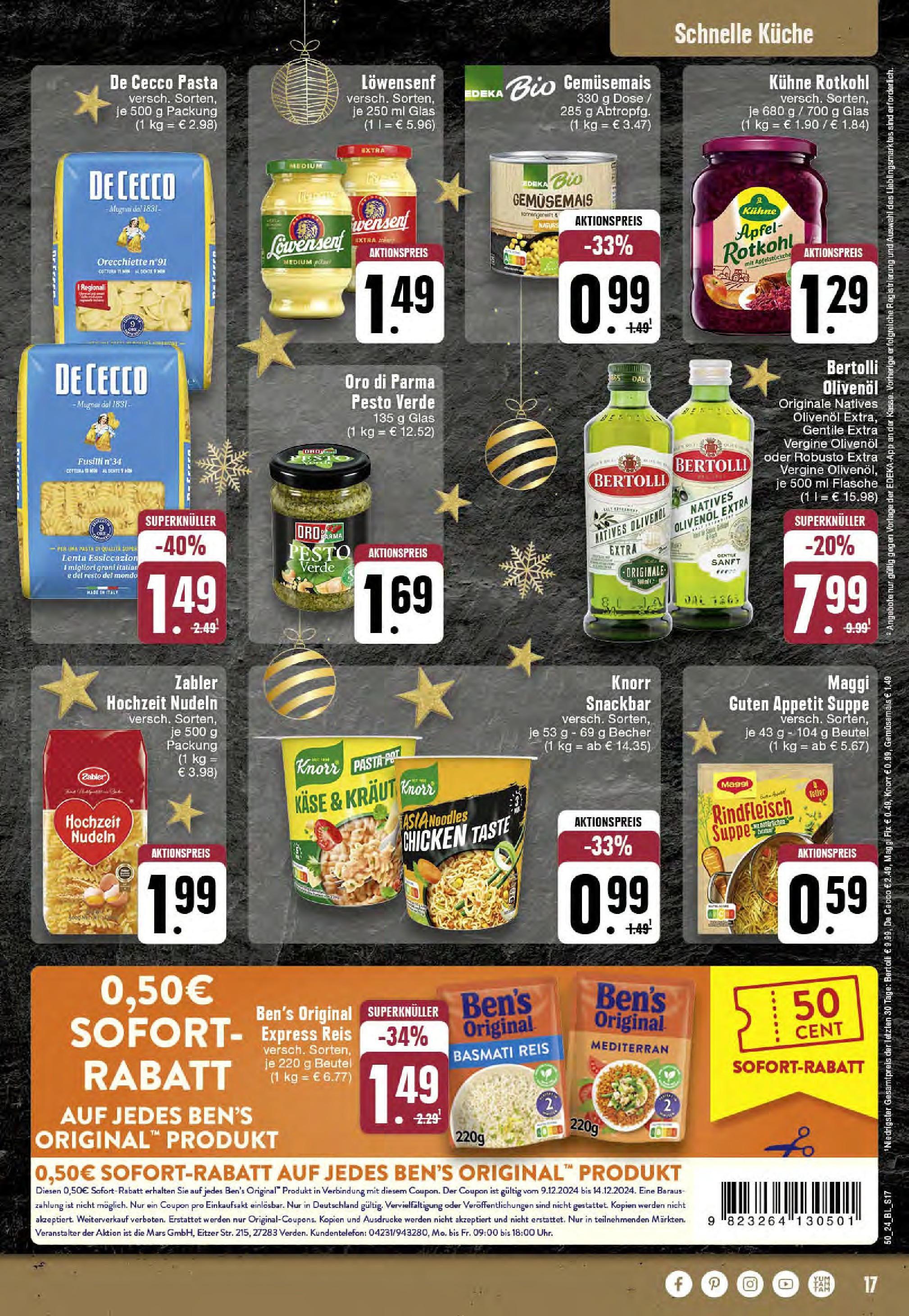 Edeka - EDEKA: Wochenangebote (ab 08.12.2024) » Angebote Online | Seite: 17 | Produkte: Maggi, Äpfel, Knorr, Reis