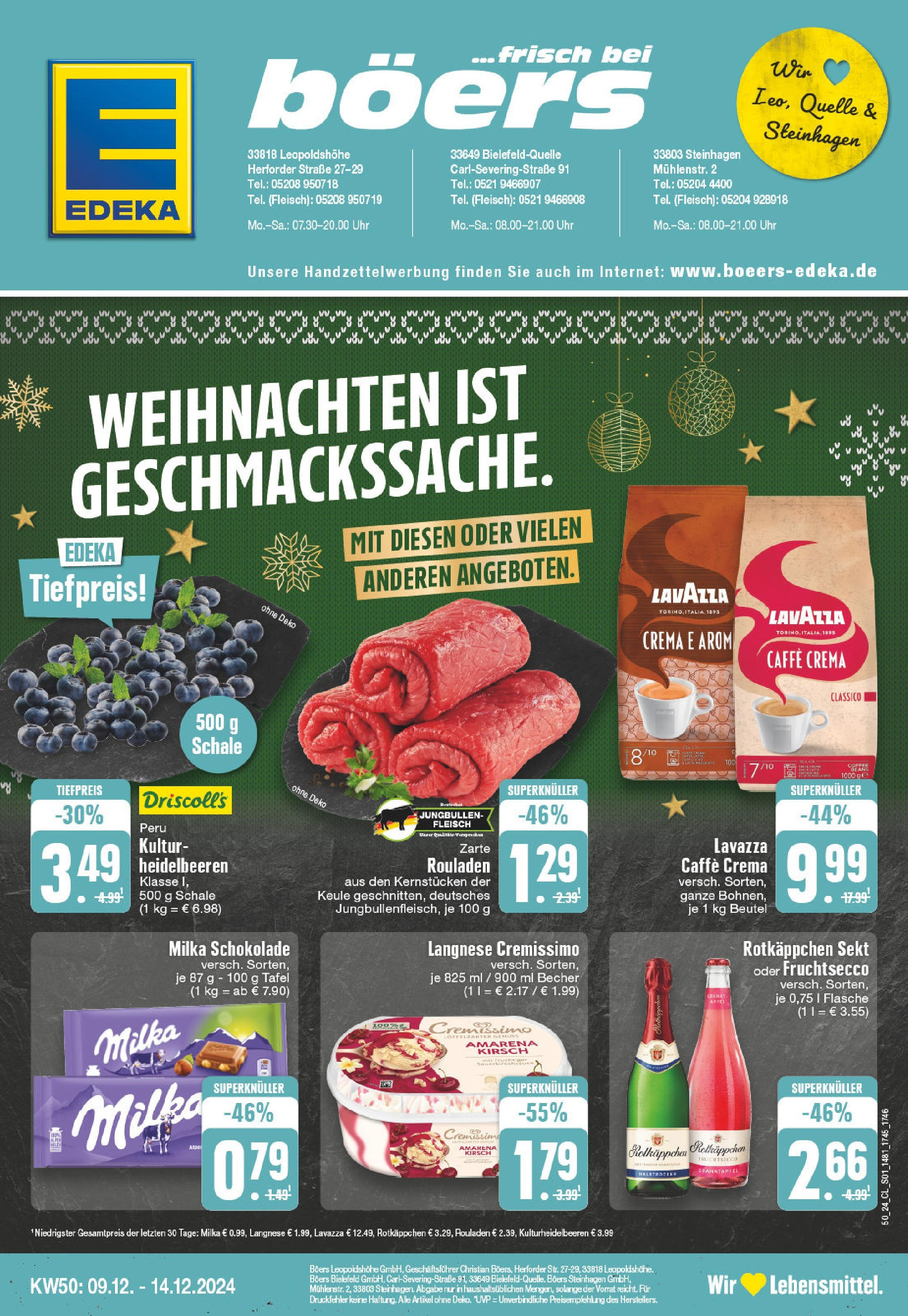 Edeka - EDEKA: Wochenangebote (ab 08.12.2024) » Angebote Online | Seite: 1 | Produkte: Fruchtsecco, Rotkäppchen, Fleisch, Uhr