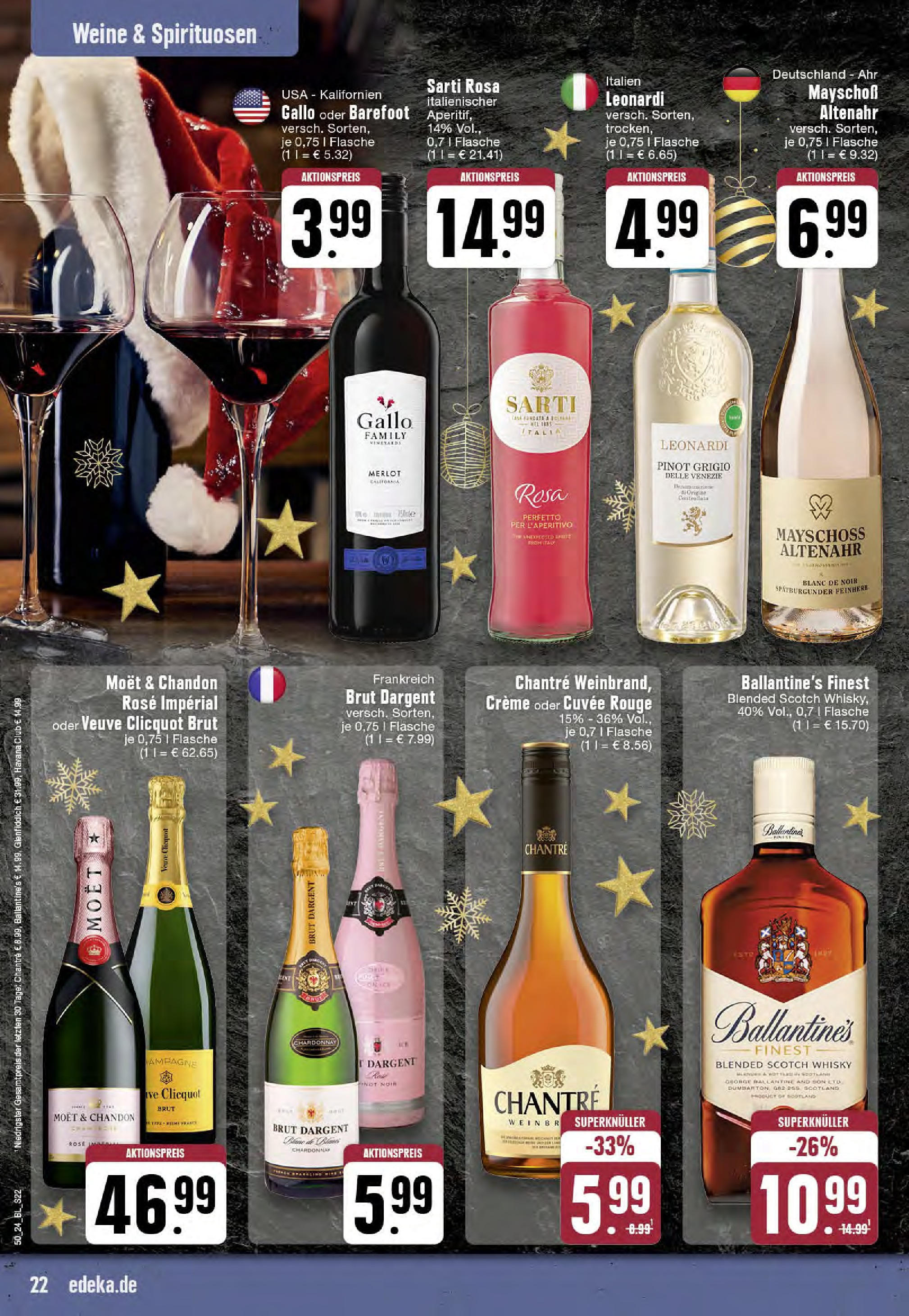 Edeka - EDEKA: Wochenangebote (ab 08.12.2024) » Angebote Online | Seite: 22 | Produkte: Havana club, Rouge, Chantré, Brut dargent