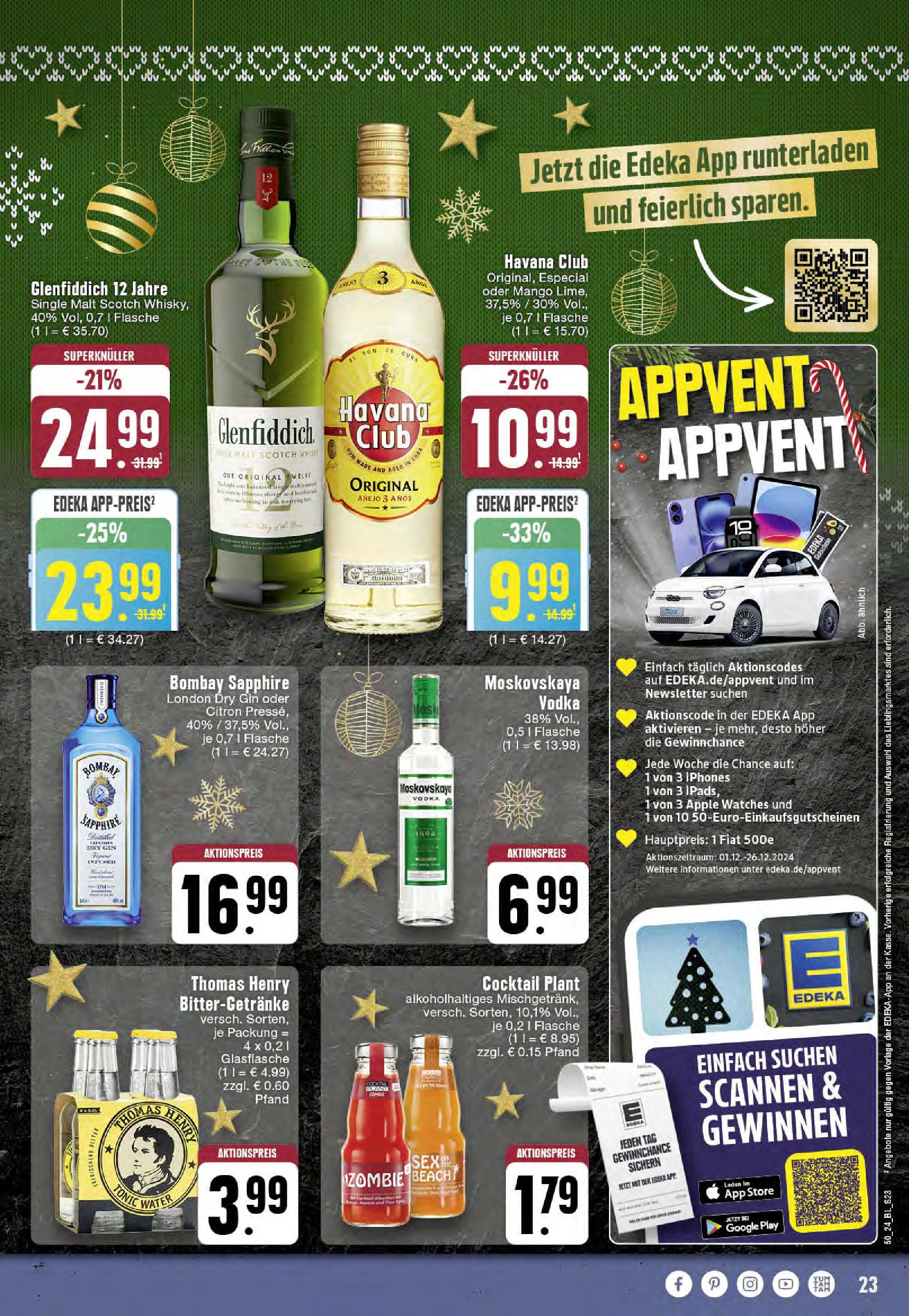 Edeka - EDEKA: Wochenangebote (ab 08.12.2024) » Angebote Online | Seite: 23 | Produkte: Apple, Mango, Vodka, Gin