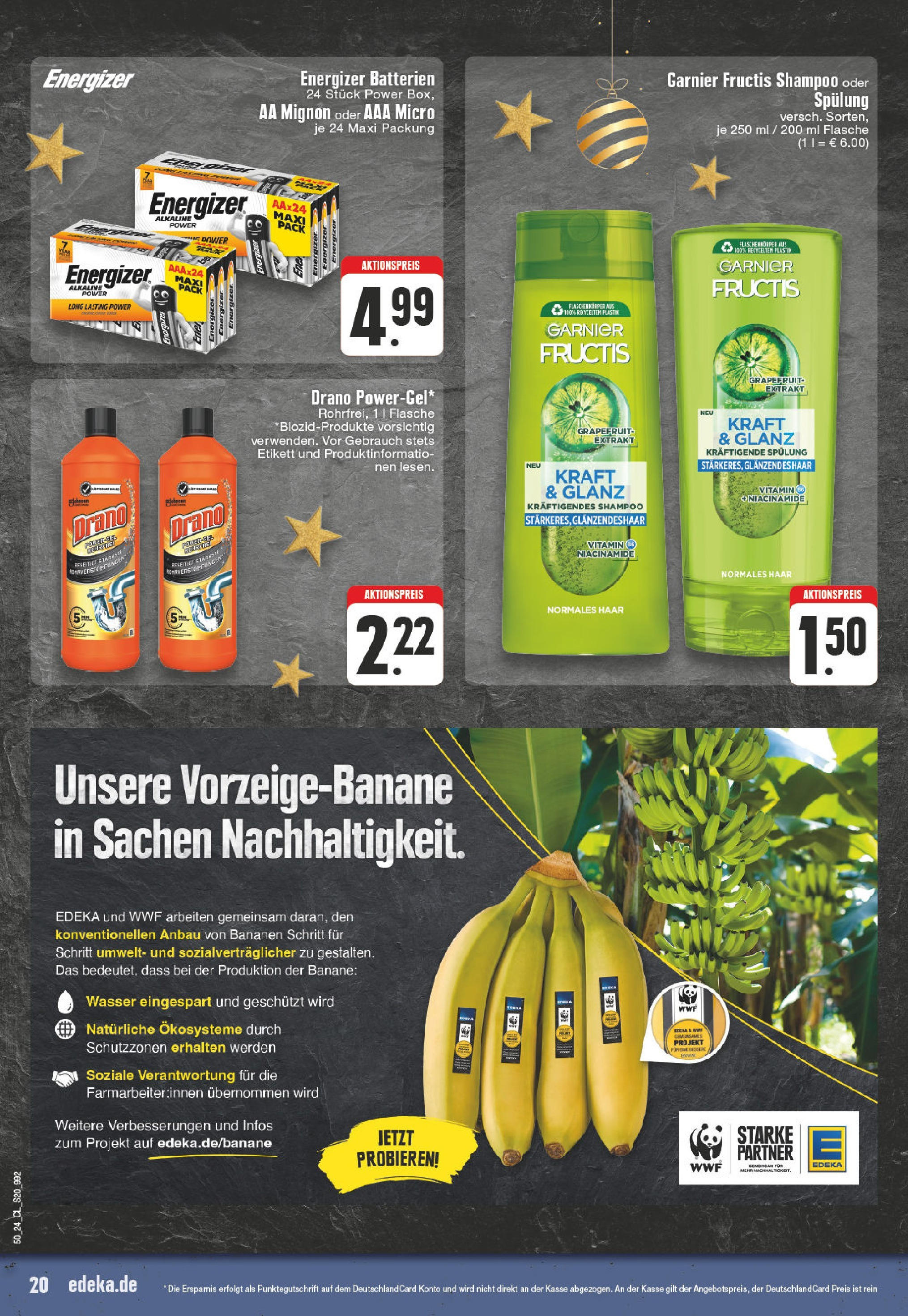 Edeka - EDEKA: Wochenangebote (ab 08.12.2024) » Angebote Online | Seite: 20 | Produkte: Batterien, Shampoo, Grapefruit, Wasser