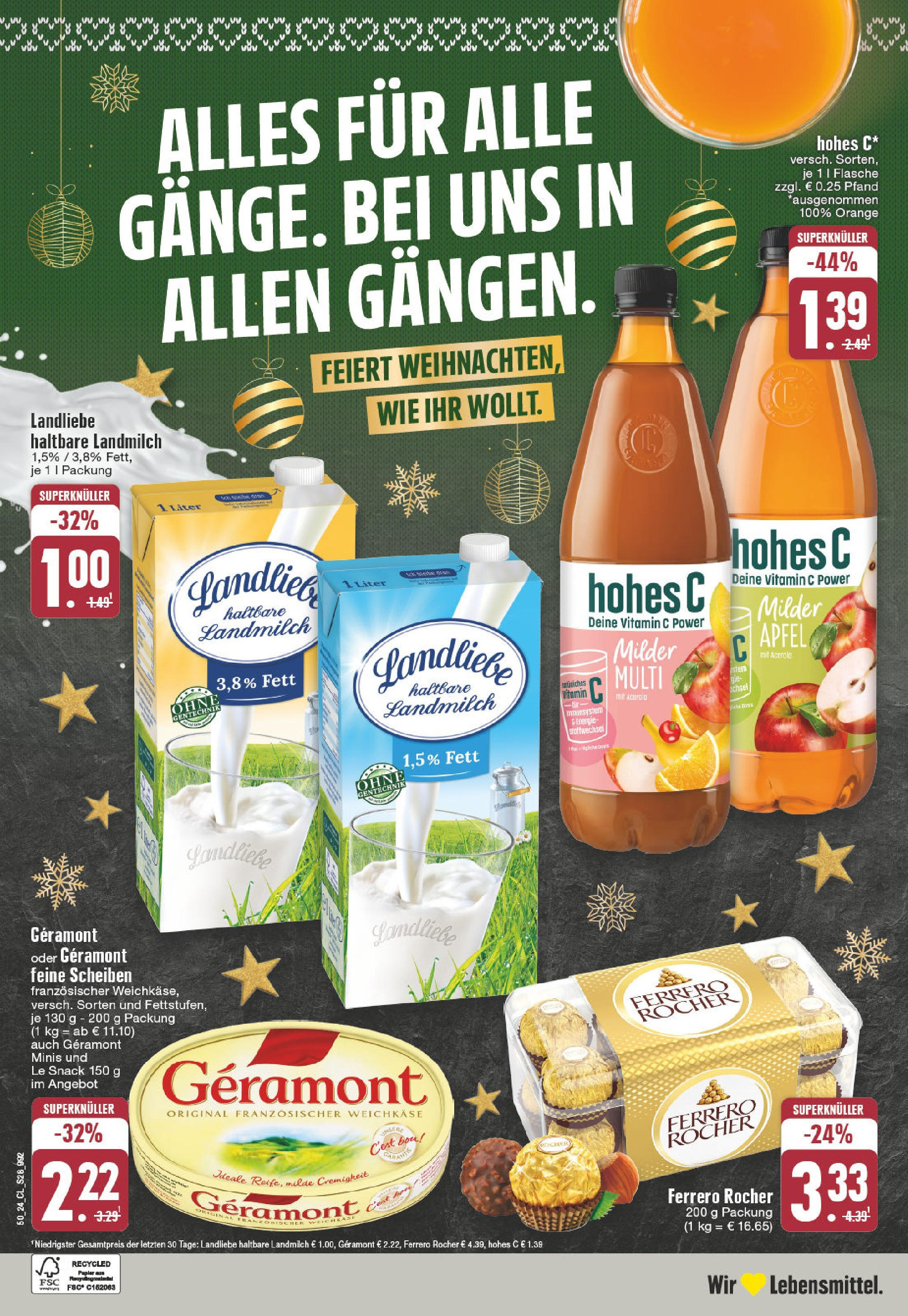 Edeka - EDEKA: Wochenangebote (ab 08.12.2024) » Angebote Online | Seite: 28 | Produkte: Geramont, Ferrero rocher, Äpfel, Hohes c