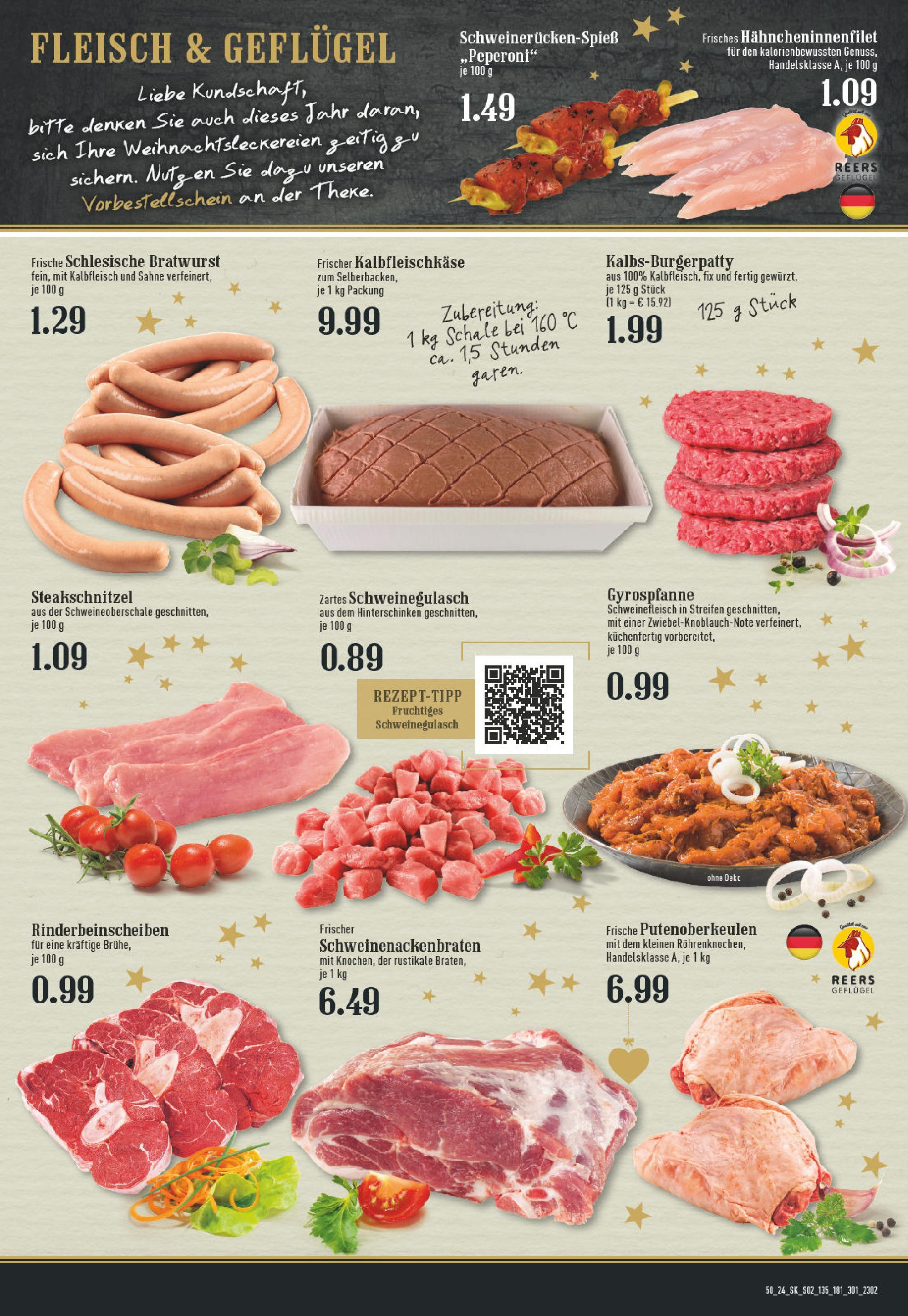 Edeka - EDEKA: Wochenangebote (ab 08.12.2024) » Angebote Online | Seite: 2 | Produkte: Schweinegulasch, Bratwurst, Sahne, Fleisch