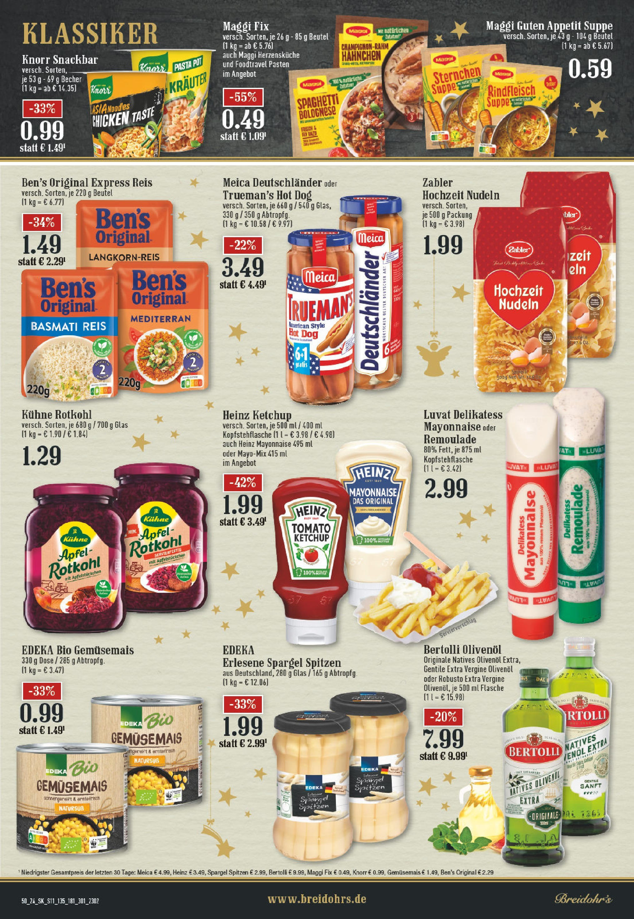 Edeka - EDEKA: Wochenangebote (ab 08.12.2024) » Angebote Online | Seite: 11 | Produkte: Hahnchen, Rotkohl, Heinz ketchup, Bertolli olivenol